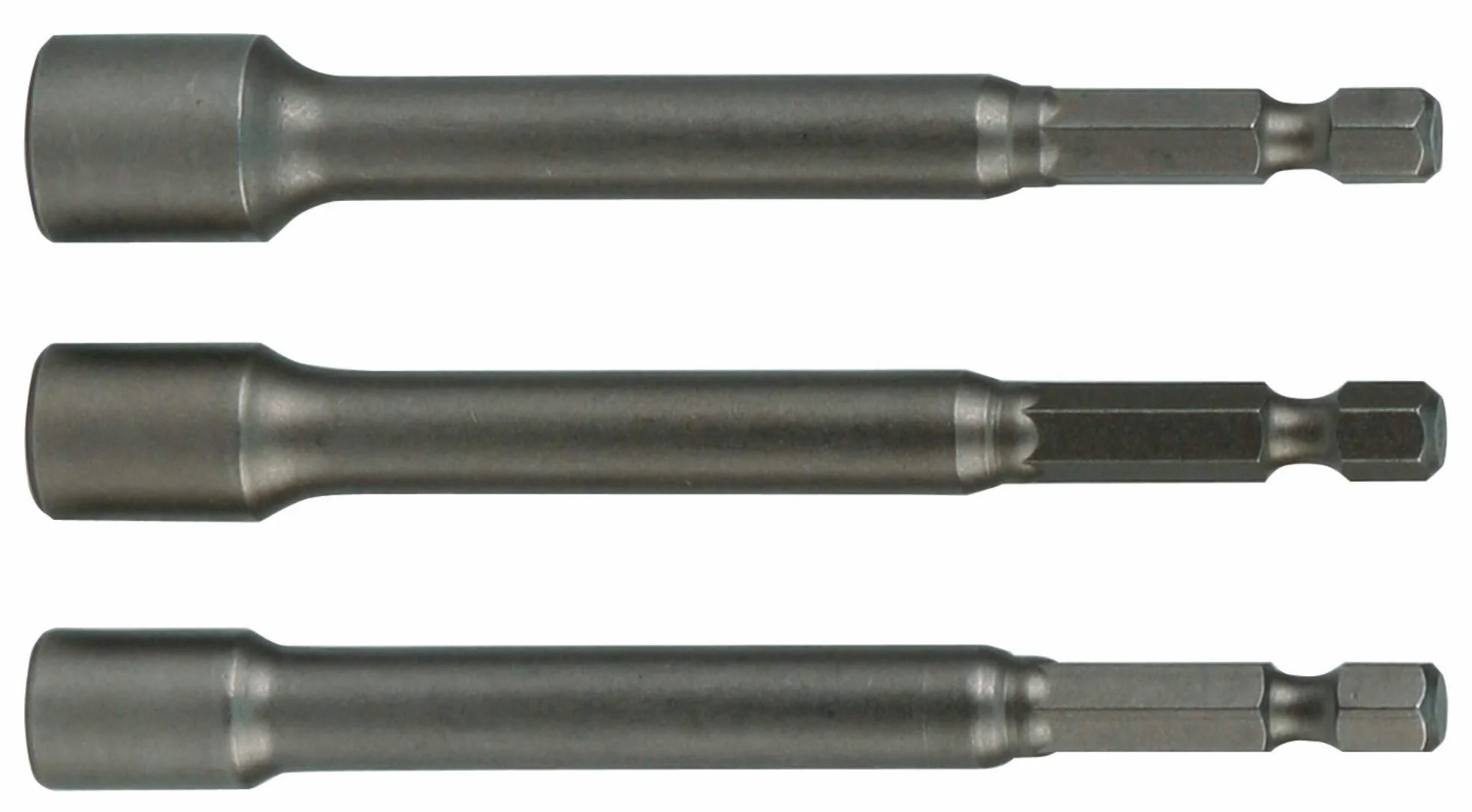 Wiha 70492 Zestaw magnetycznych nakrętek 3-częściowy, 5/16 i 3/8 x 15 cm OAL na napędzie sześciokątnym 1/4", Multi, jeden rozmiar