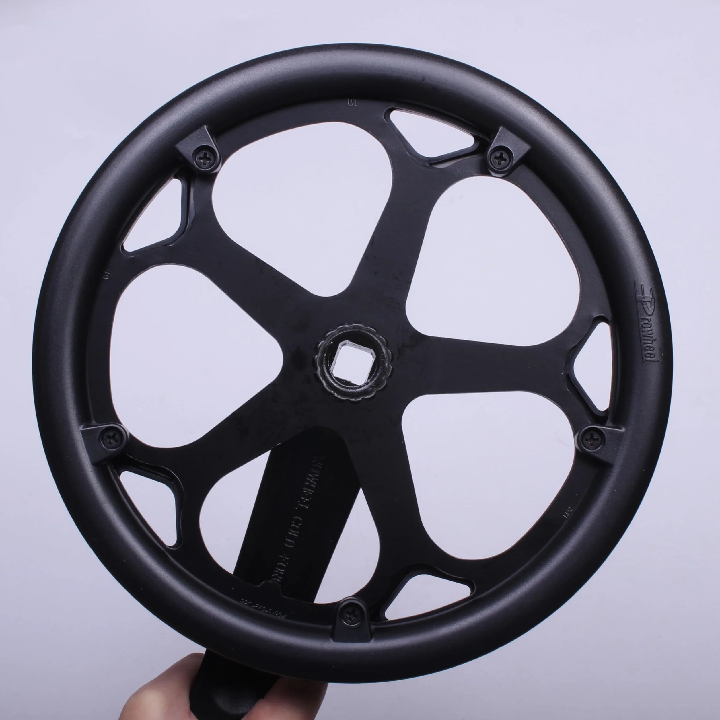 PROWHEEL Korba rowerowa, 152 mm/160 mm/165 mm/170 mm/175 mm, 46T/48T/52T, stalowy zestaw ramienia korby rowerowej, podwójne koło łańcuchowe i zapasowa osłona łańcucha, kompatybilny z rowerem miejskim,