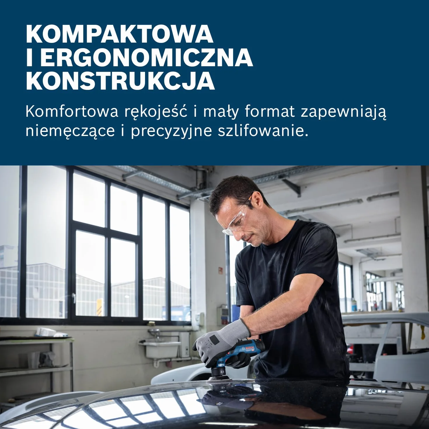 Bosch PRO 12V System Akumulatorowa szlifierka mimośrodowa GEX 12V-77 (talerz oporowy 77 mm z mocowaniem na rzepy, klucz)