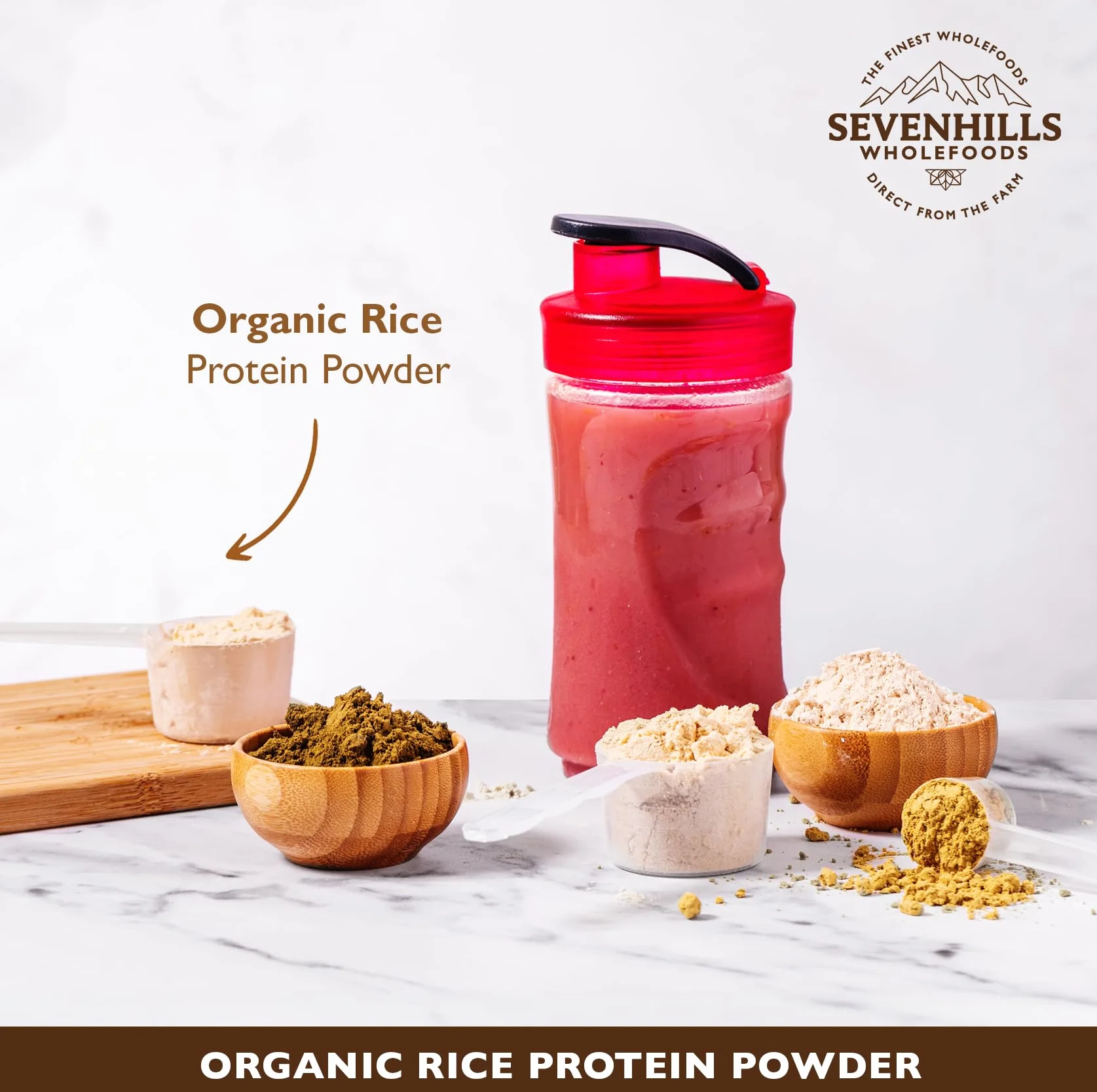Sevenhills Wholefoods Organiczne Białko Ryżowe W Proszku 1kg
