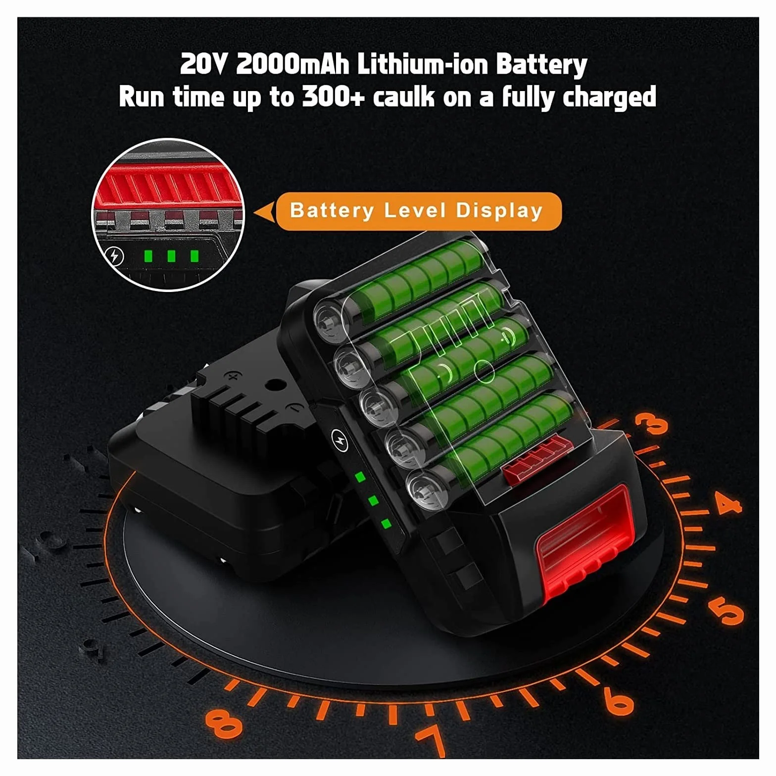 Bezprzewodowy pistolet uszczelniający 4 regulowana prędkość elektryczny pistolet do kleju uszczelniającego z akumulatorem litowo-jonowym 2000mA pistolet silikonowy do napełniania uszczelnień dla począ