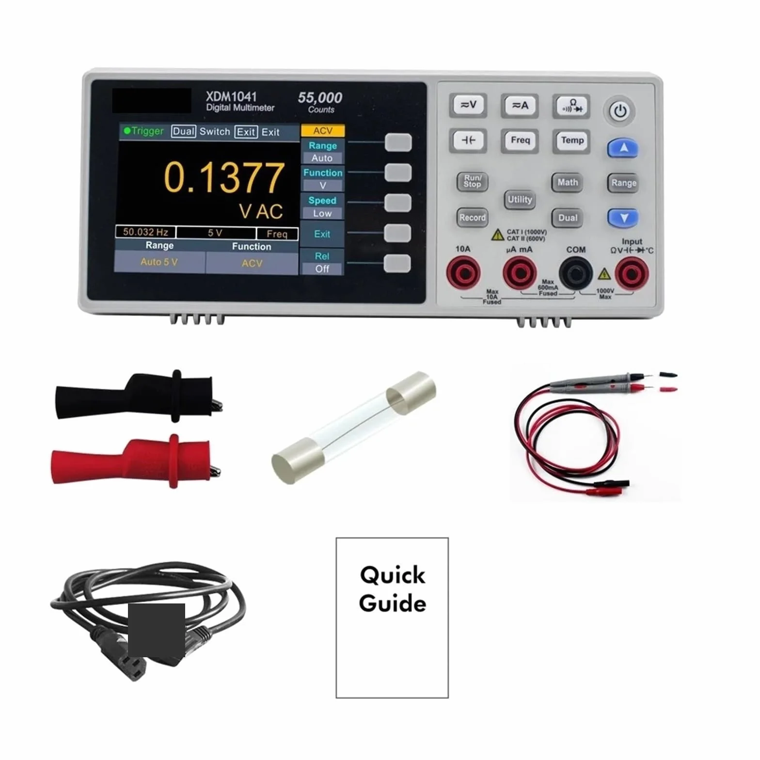 Multimetr XDM1241 XDM1041 4 1/2 Cyfrowy multimetr przenośny miernik True RMS DC/AC Prąd napięcie USB Multimetr Tester Miernik Mocna żywotność baterii(XDM1041)