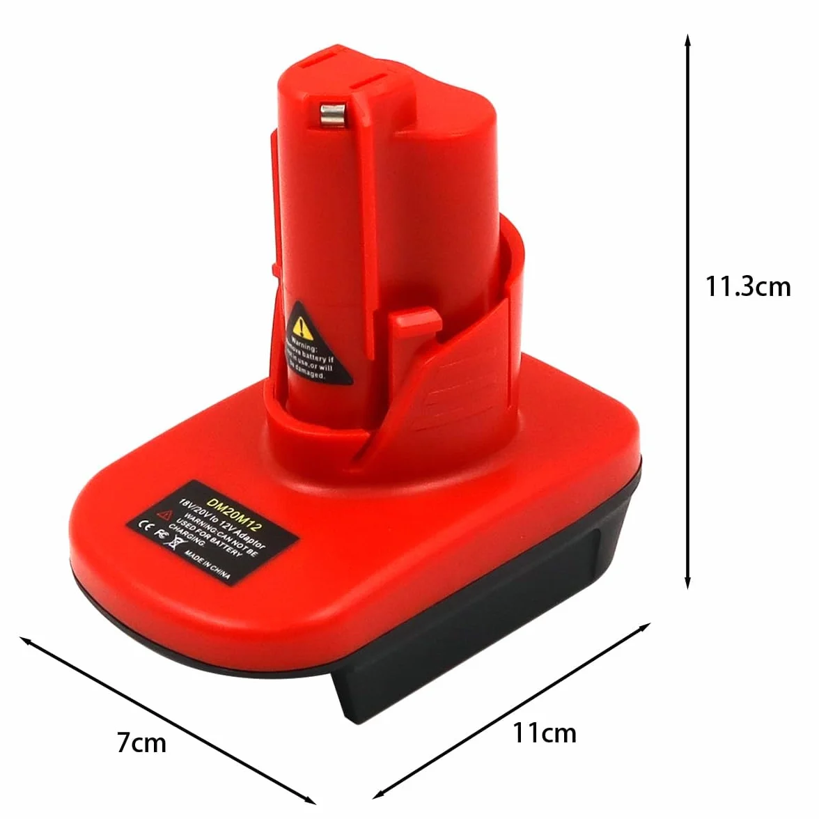 Namvo Adapter M12 Kompatybilny z Avec Les Outils Electriques Milwaukee 18V DeWalt 18V 20V Push On Charge Les Electriques M12 do gramofonowania Avec Les Batteries M18