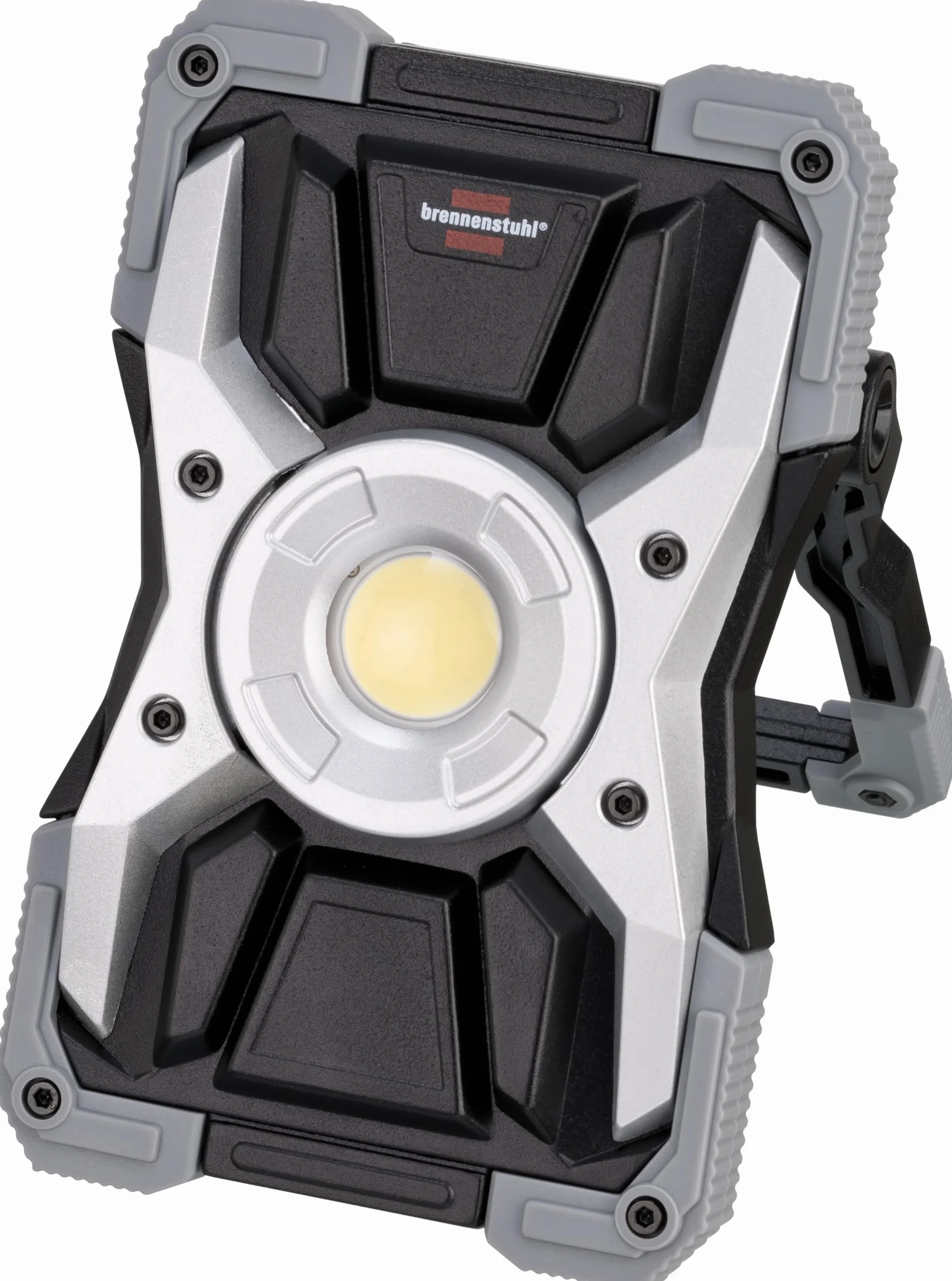 Brennenstuhl Lampa Robocza RUFUS/Reflektor Roboczy do Warsztatu (Reflektor Budowlany z Funkcją Powerbank, z Kablem do Ładowania, 1500lm, IP65)
