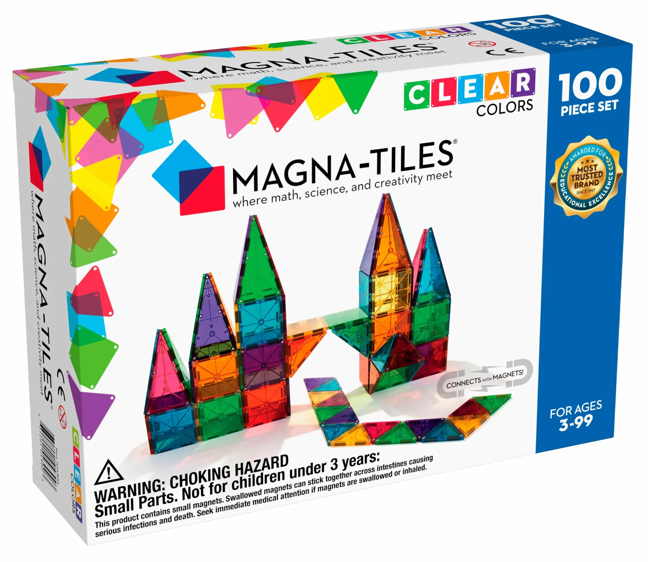 Płytki Magna, przezroczyste kolory, 100 sztuk