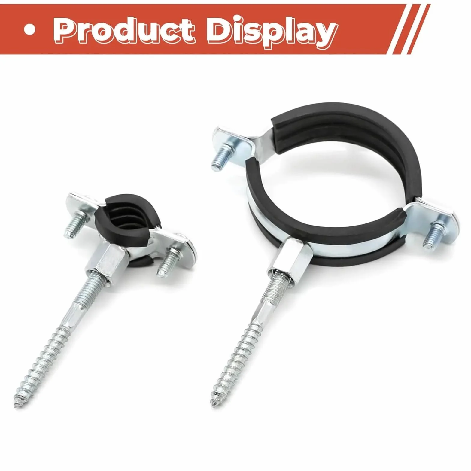 Zestaw zacisków do metalowych wsporników rurowych | 15-166mm 6 szt. Obejmy do mocowania rur w majsterkowaniu(6pcs 125-130mm)