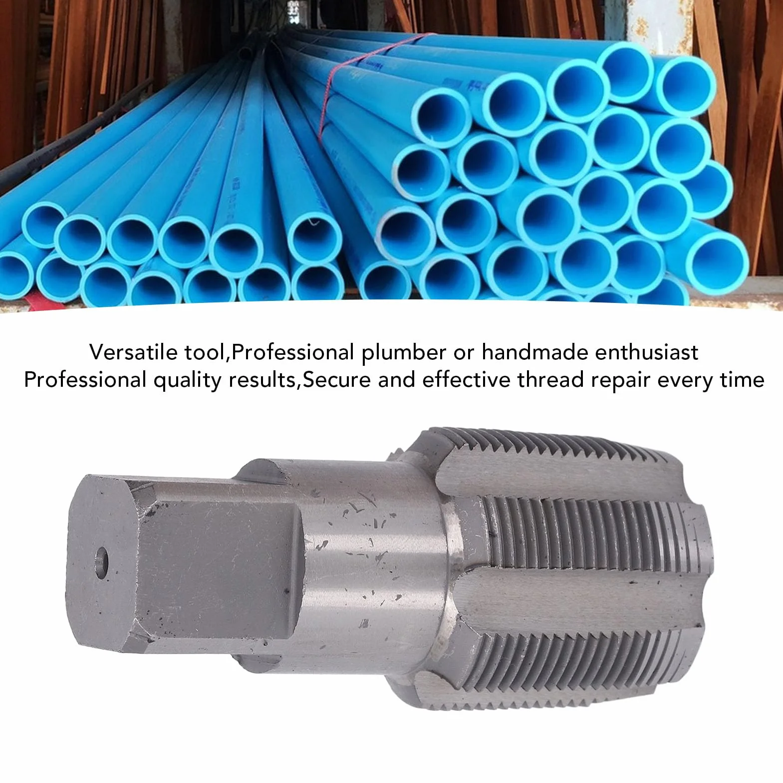 Kran Rurowy 1-1/2 Npt, Gwintownik Rurowy ze Stali Szybkotnącej, Gwintownik Stożkowy Npt ze Schowkiem,dla Hydraulików Mechaników Majsterkowiczów Maszyny Dokładne Prace Hydrauliczne