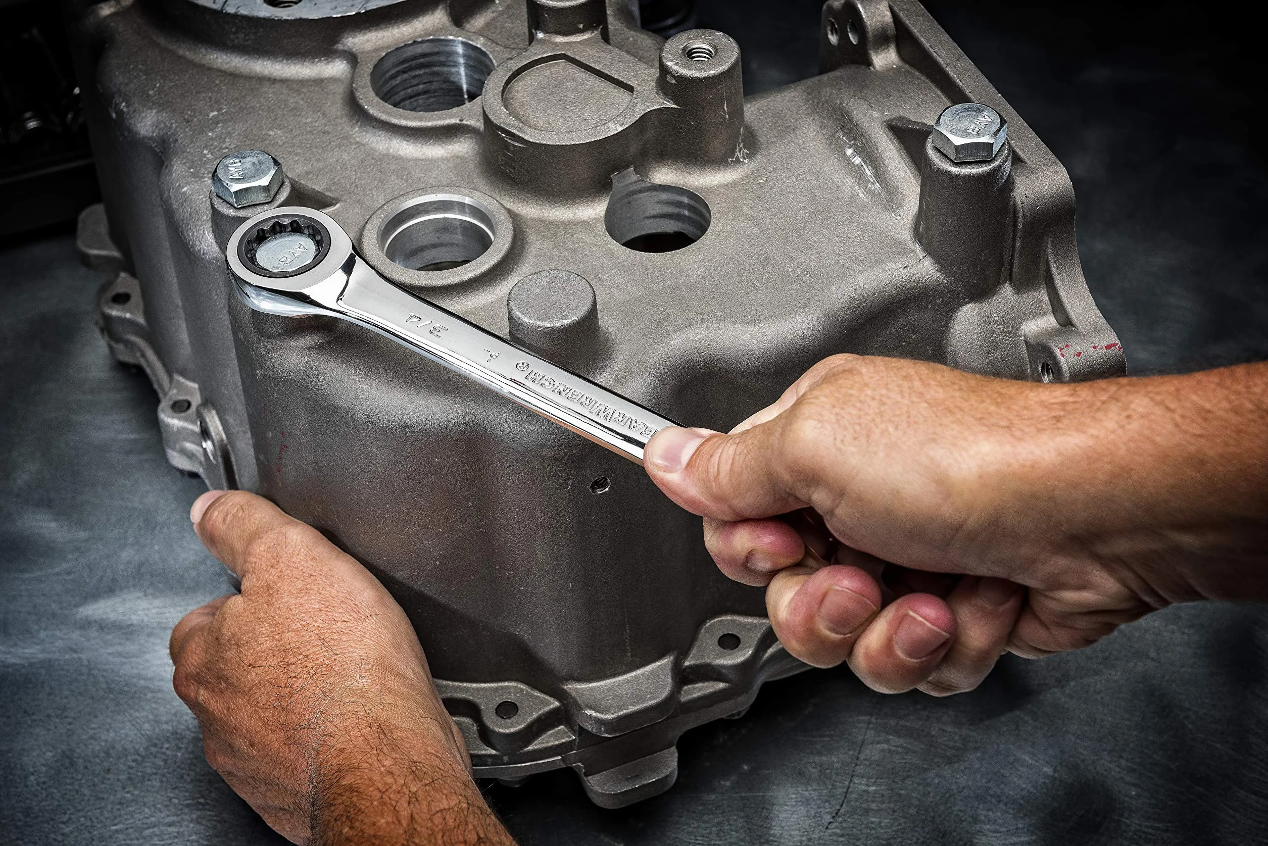 GearWrench 9032 klucz płasko-oczkowy z grzechotką, 12-częściowy