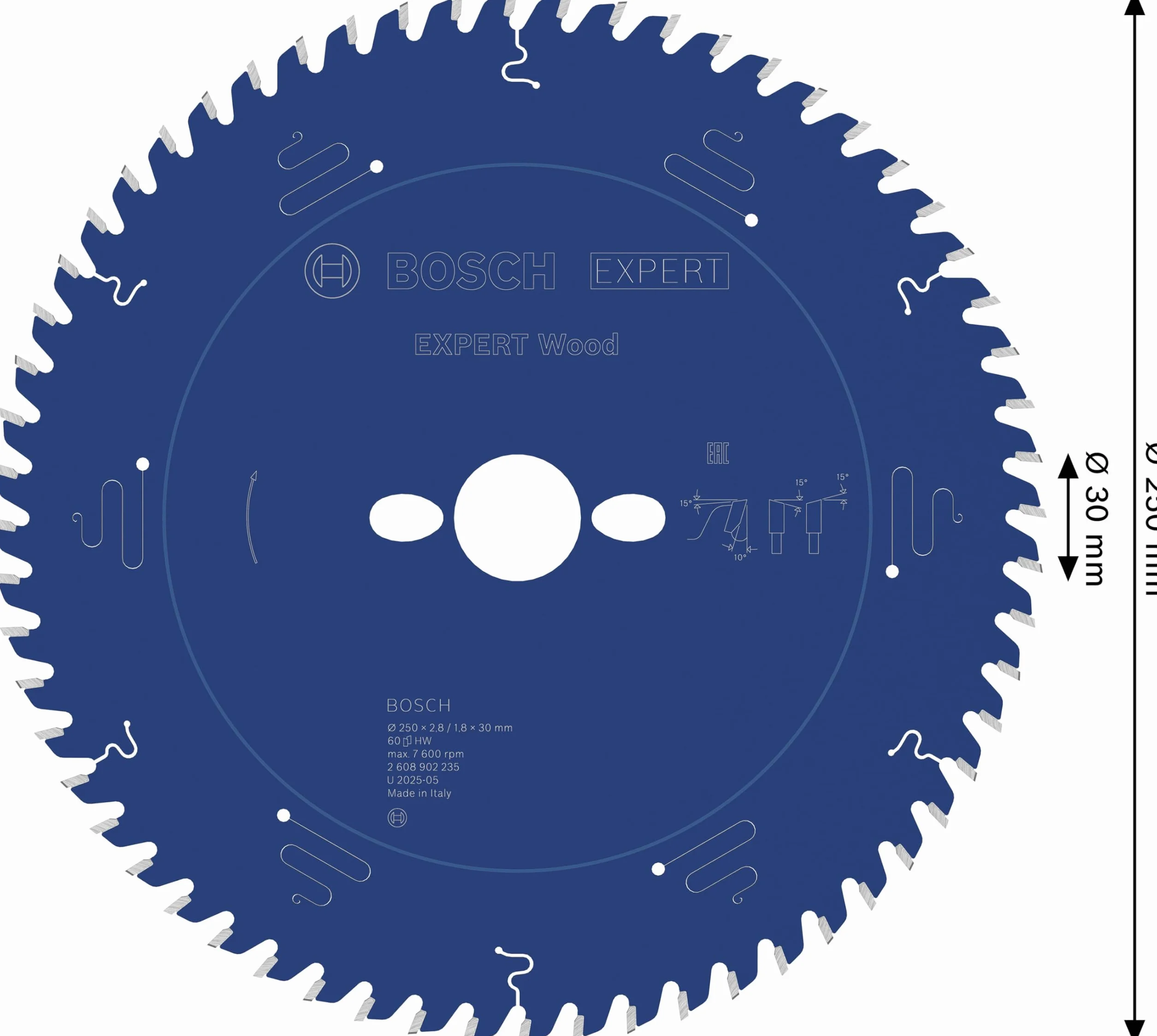Bosch 1x Tarcza pilarska EXPERT Wood (do Miękkie drewno, Ø mm, Professional Akcesoria Przewodowa stołowa pilarka tarczowa)