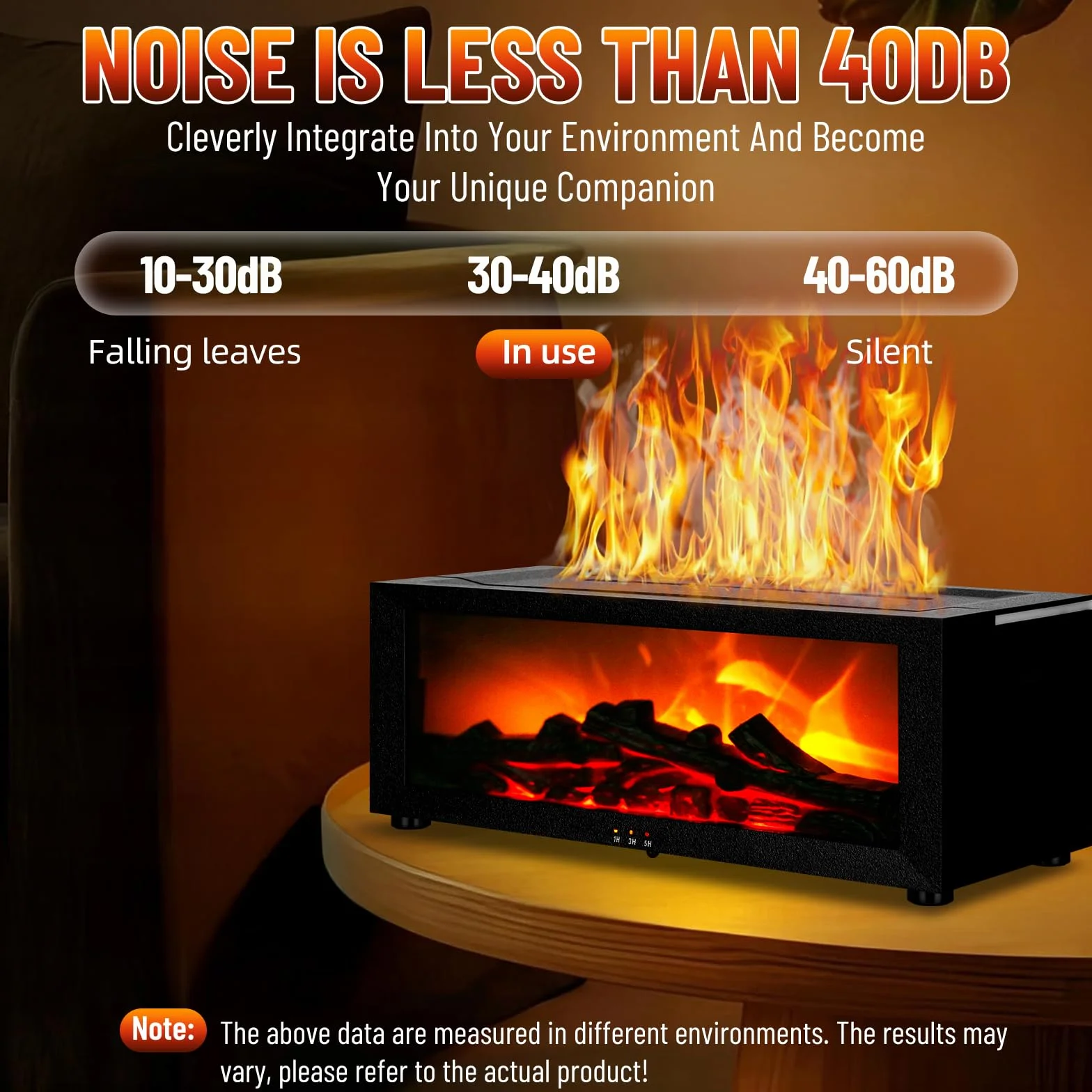 3D Flame Aroma Diffuser – 150 ml, cichy nawilżacz z pilotem zdalnego sterowania, dyfuzor kominkowy, 7-kolorowe oświetlenie LED, lampka nocna do sypialni, do domu, do biura, pomysł na prezent