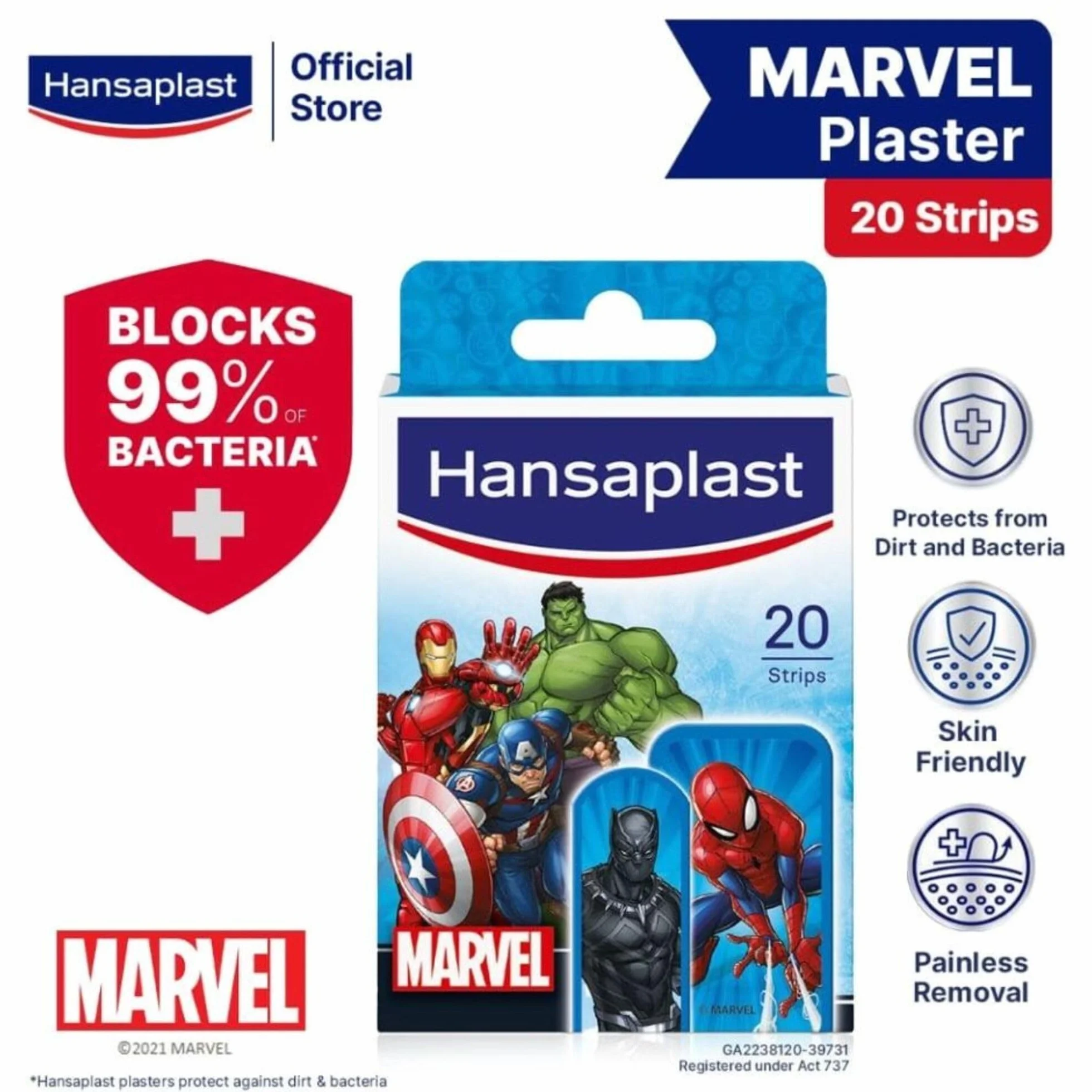 Hansaplast MARVEL Avengers plastry dziecięce 20 pasków