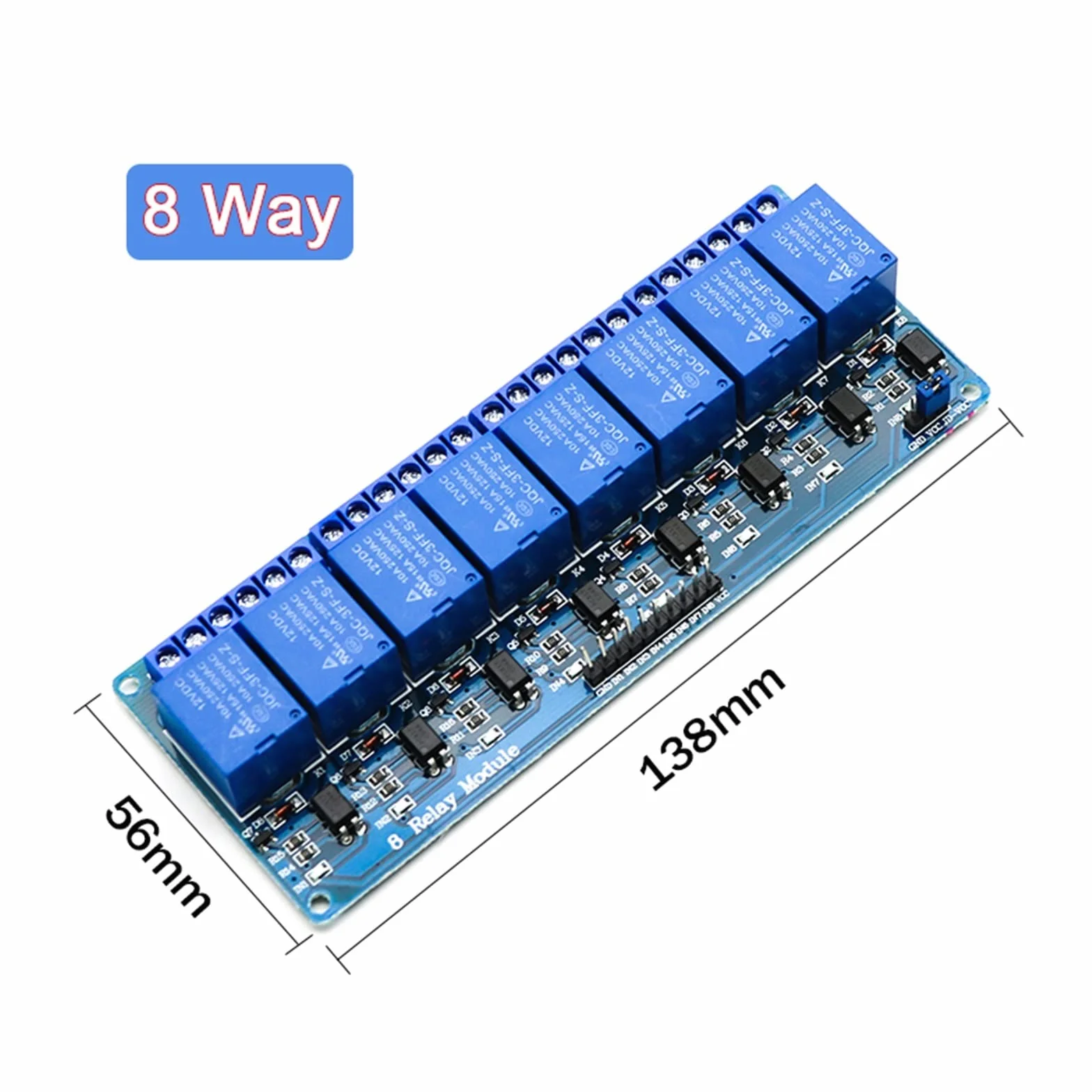 Moduł przekaźnikowy 5 V 12 V 24 V z wyjściem transoptora 1 2 4 6 8 16 Way 1 szt. (12 V, 6-drożny)