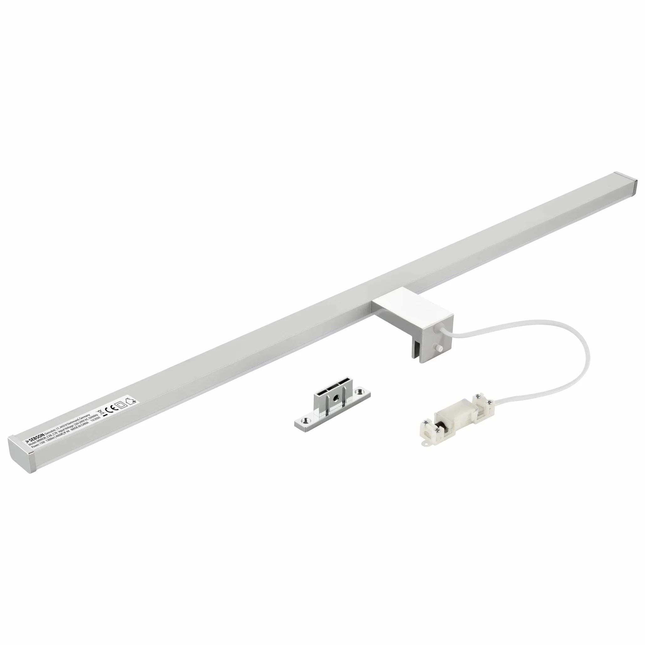 SEBSON® lampa LED do lustra, łazienka, 80cm, lampa montażowa + lampa zaciskowa, neutralna biel 4000 K, 780x98x44mm, 15W 1300lm, aluminium, oświetlenie do wykonywania makijażu