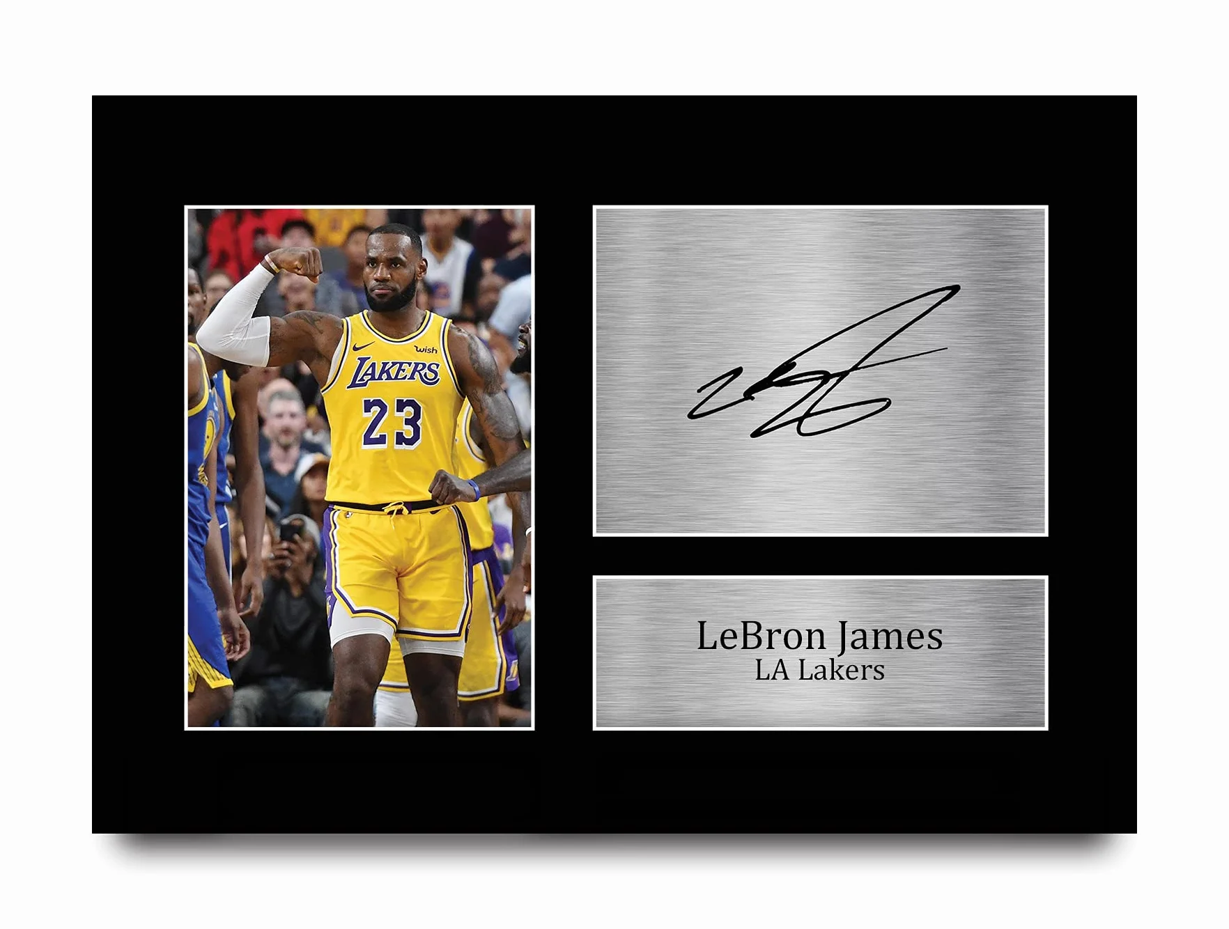 HWC Trading Lebron James Los Angles Lakers prezenty z nadrukiem podpisanym autografem dla fanów pamięci koszykówki - A4
