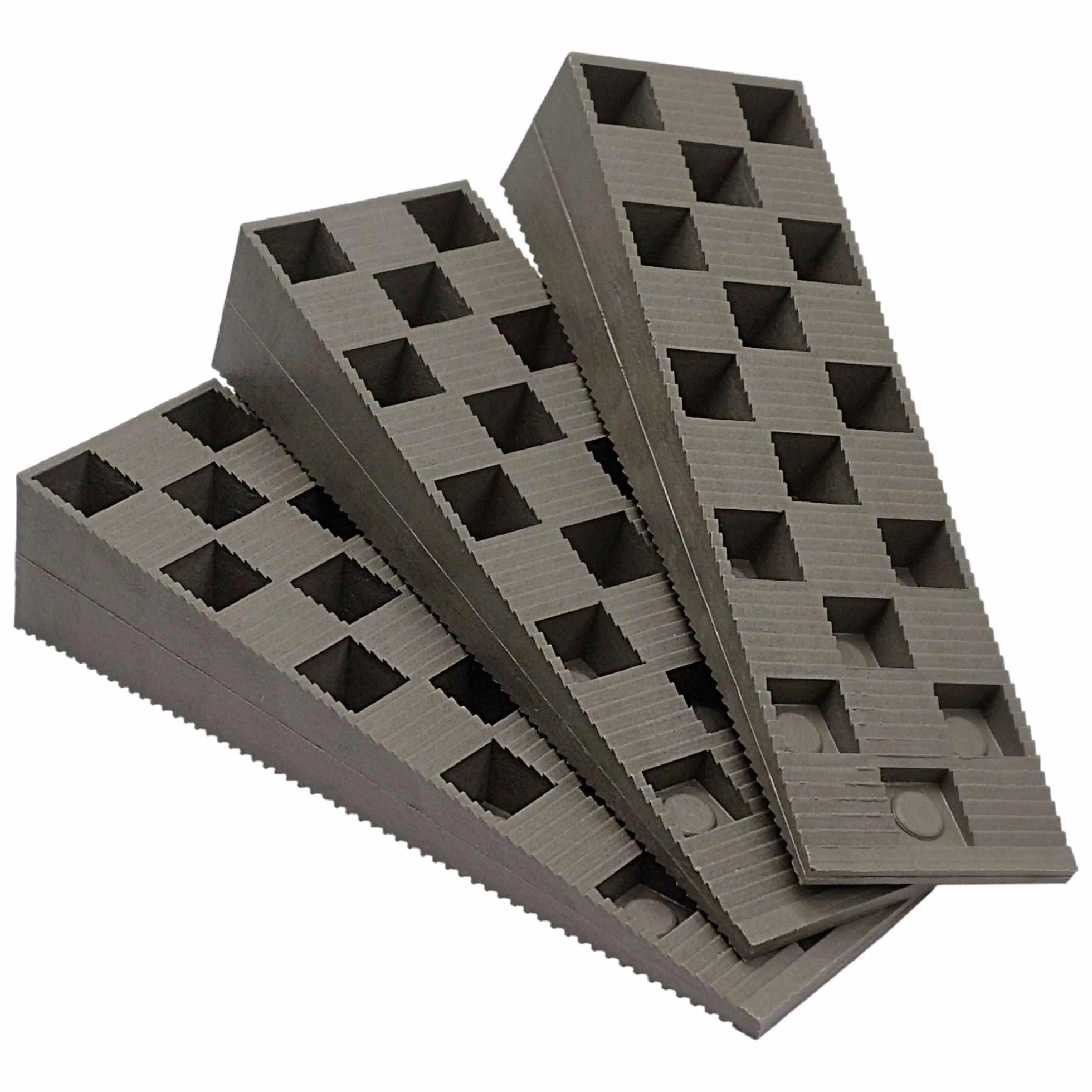 SKIR'CO (4 szt.) Plastikowe prążkowane kliny 149 x 45 x 30 mm do poziomowania, klinów rozstawowych, podkładek poziomujących, klinów blokujących