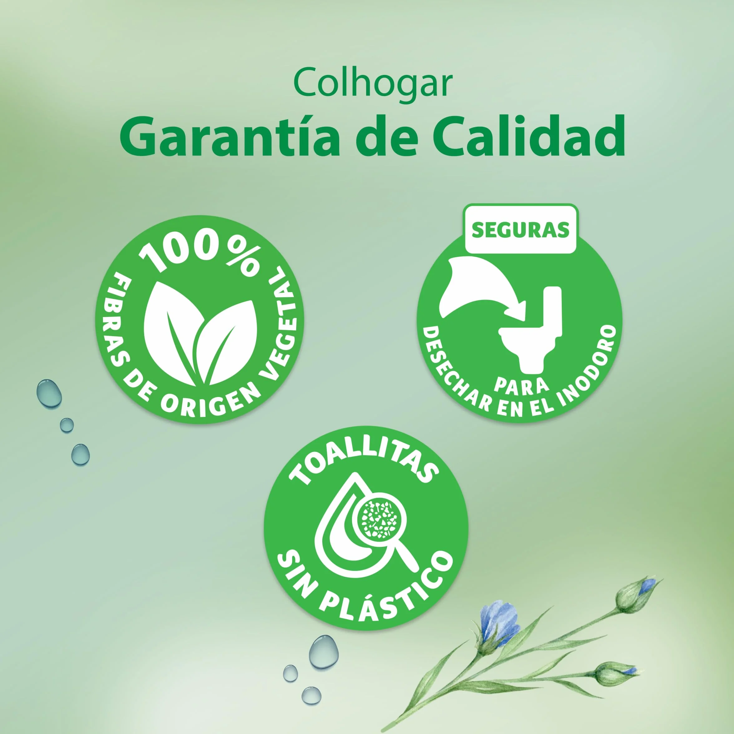Colhogar Aloe 8x80 - papier toaletowy Jednorazowy na mokro z ekstraktem z aloesu - Bez alkoholu - Testowany dermatologicznie - Opakowanie z 640 chusteczkami na WC