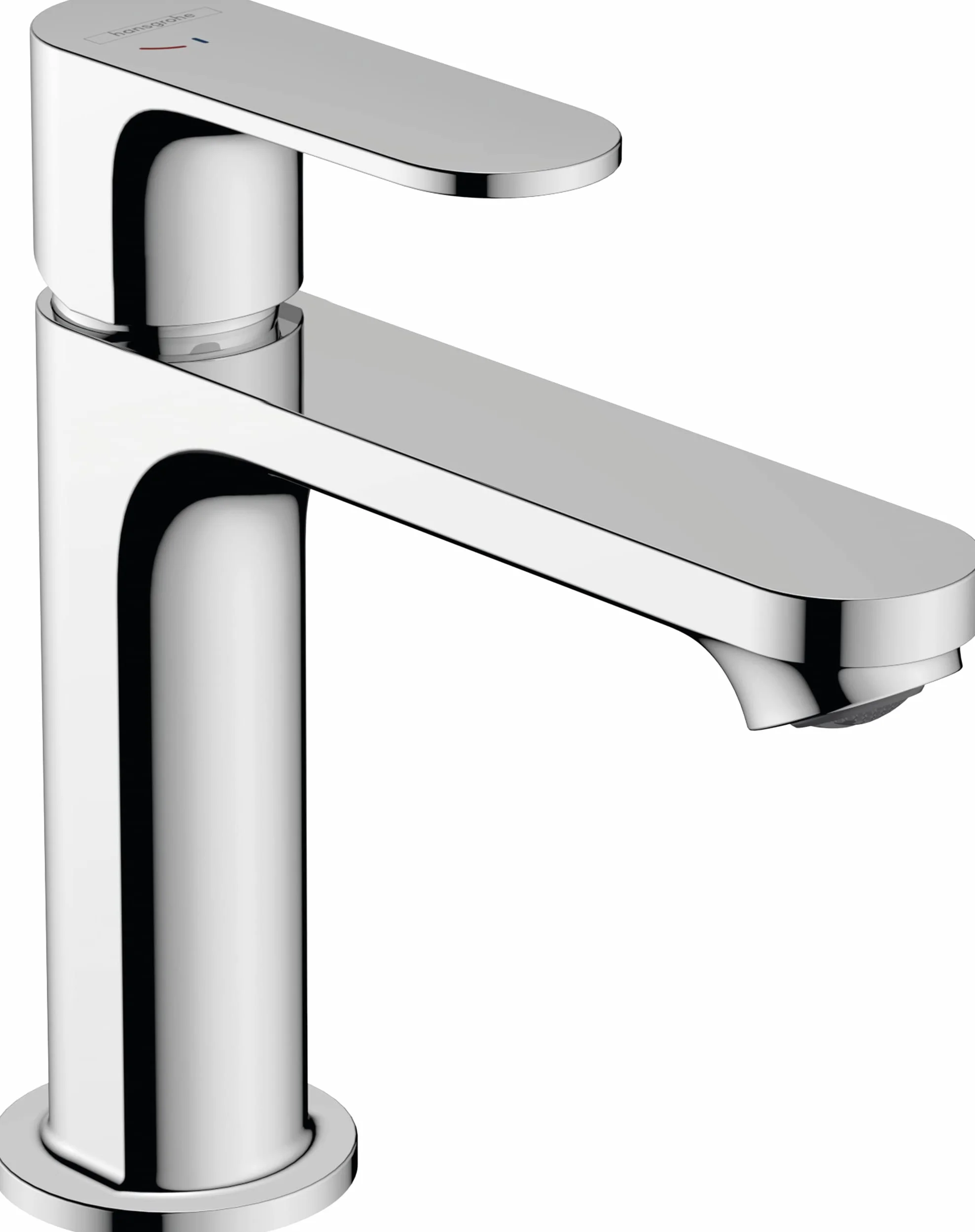 hansgrohe Rebris S - jednouchwytowa bateria umywalkowa z zestawem odpływowym klik-klak, kran łazienkowy z wylewką 109 mm, oszczędność wody (EcoSmart+) i energii (CoolStart), chrom, 72588000