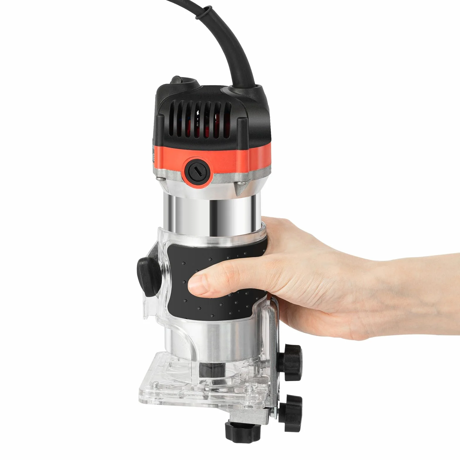 Frezarka górnowrzecionowa 800 W, profesjonalna frezarka krawędziowa, elektryczna ręczna trymer 1/4", frezarka do drewna, laminer, router z kluczem płaskim, do uszlachetniania powierzchni, cięcia