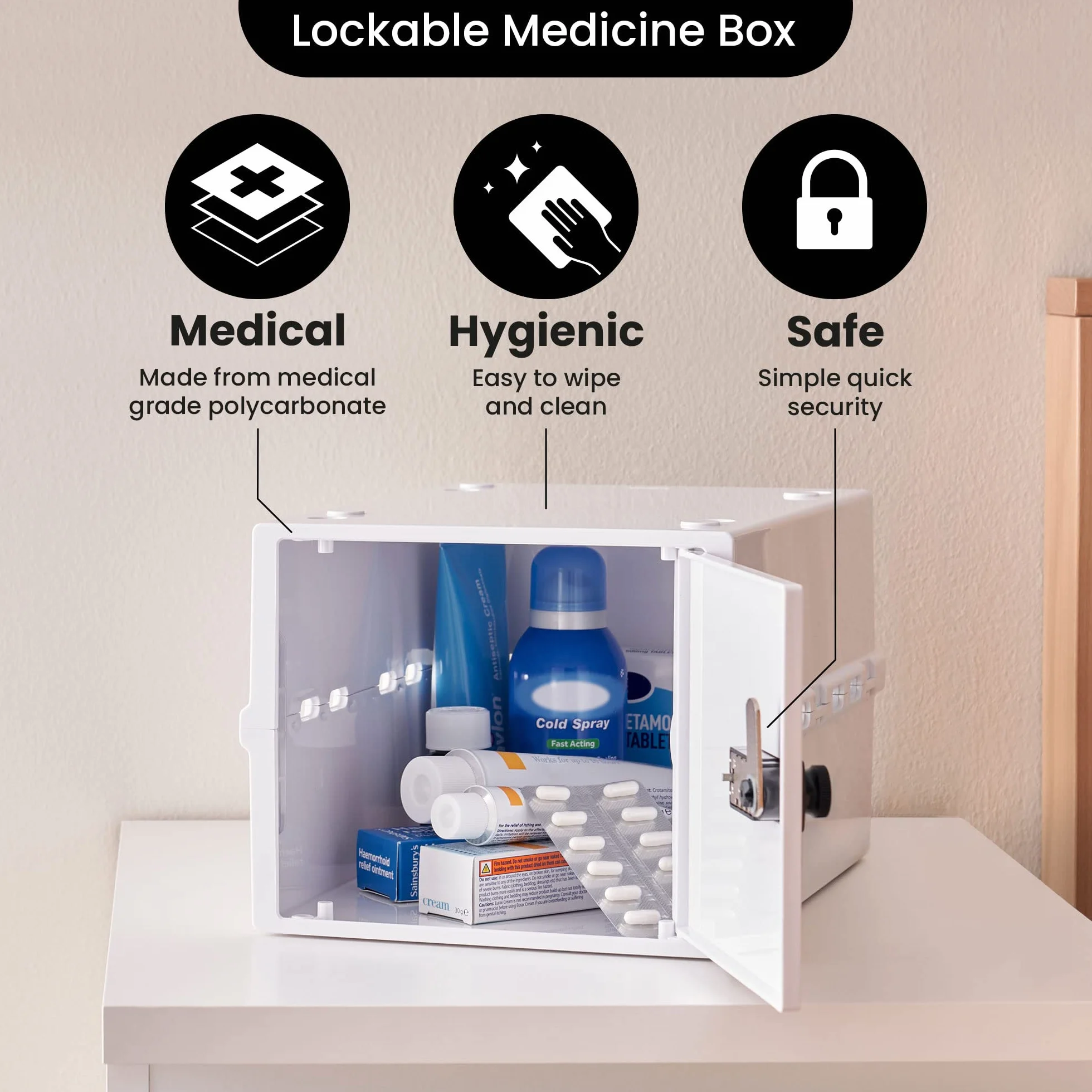 Lockabox One™ Kompaktowe zamykane pudełko do przechowywania żywności Opal White