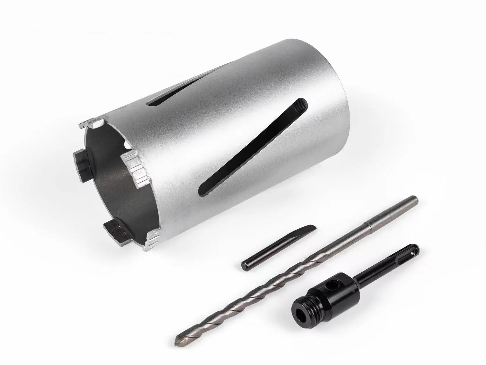 SDS PLUS diamentowa koronka wiertnicza DM 32-150 mm L 200 mm koronka wiertnicza rdzeniowa M22 z gwintem szpiczastym do młotowiertarki (DM 82 mm L 200 mm)