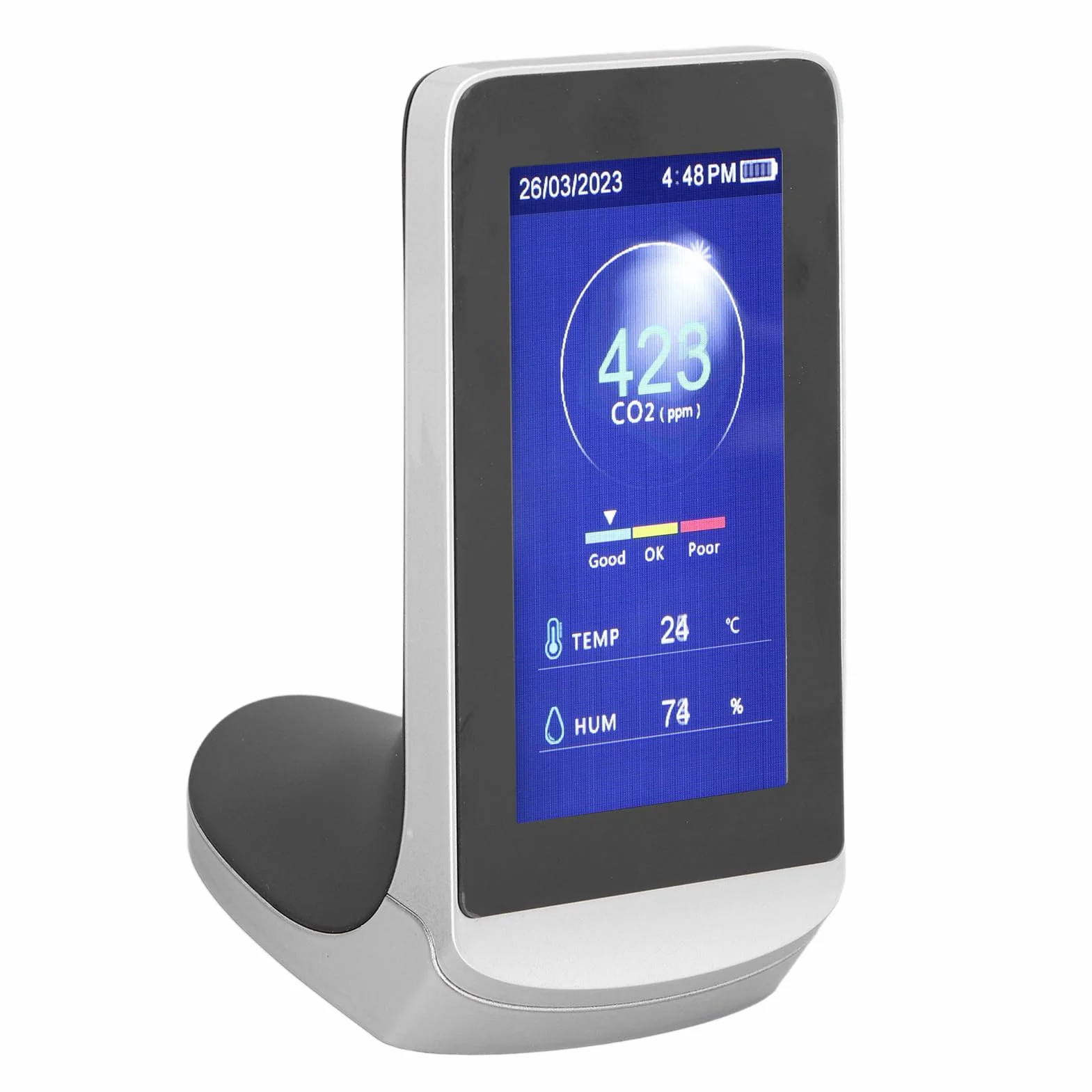 Monitor Jakości Powietrza CO2 Detektor Dwutlenku Węgla Miernik CO2 Temperatury Wilgotności Tester