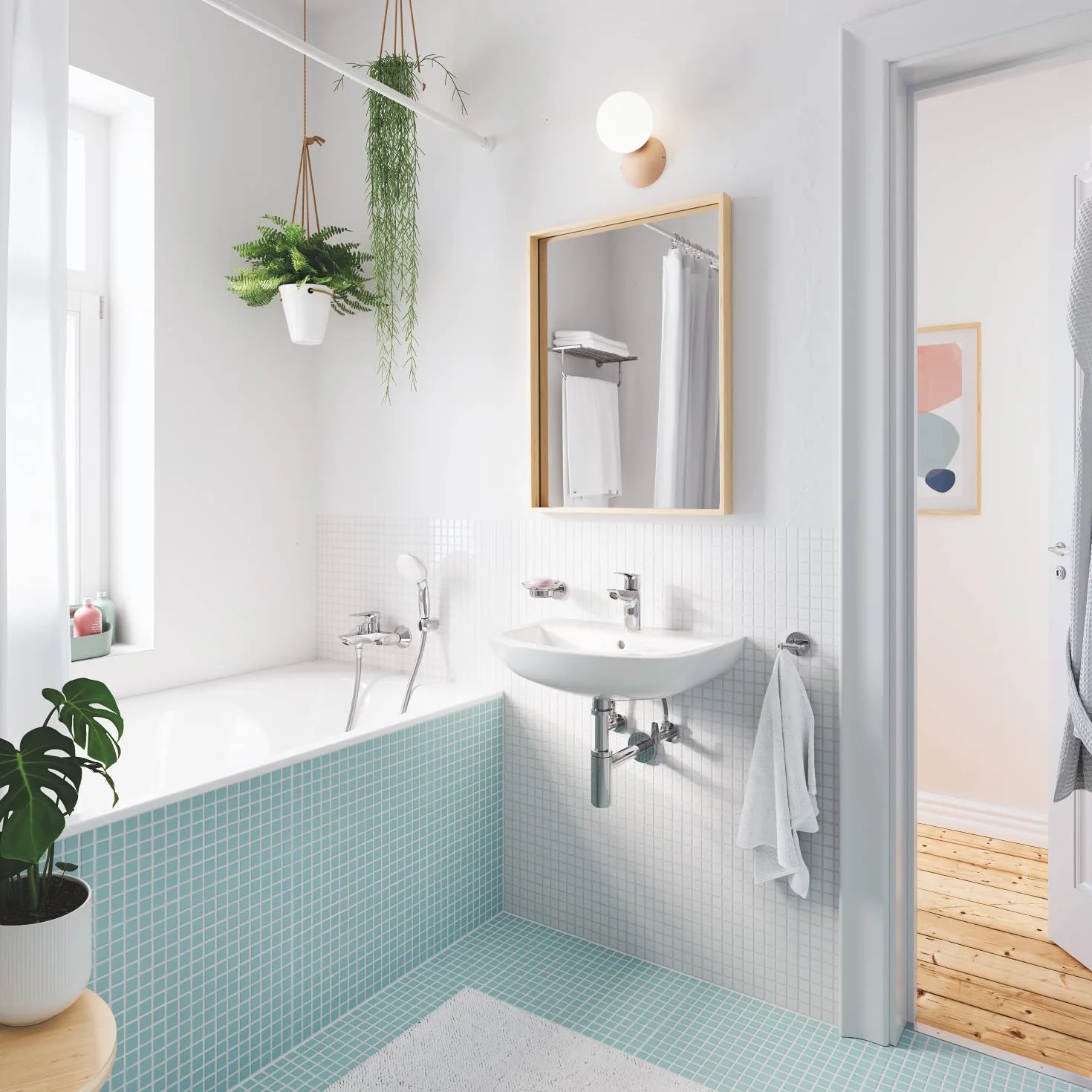 Grohe Start Cosmopolitan QuickFix 41168000 wieszak łazienkowy, chromowany, do przyklejenia (QuickGlue A1) lub wkręcania, 41168000
