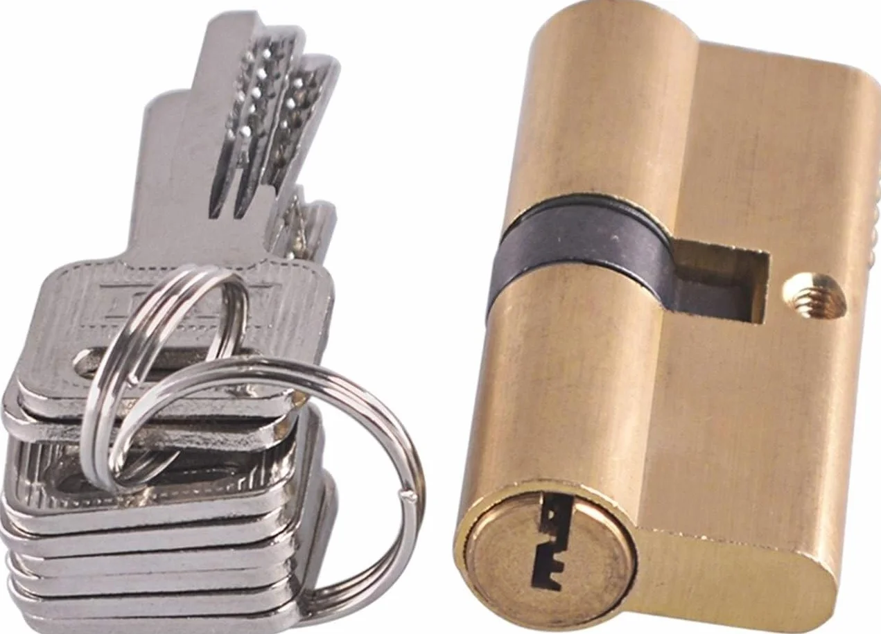 Cylinder Lock, Door Lock Cylinder,Cylinder AB Key -Theft Lock 65 70 80 90 115mm Cylinder Biased Lock Entrance Brass Door Lock Lengthened Core Extended Keys Door Barrel Lock(100mm(32.5x67.5))