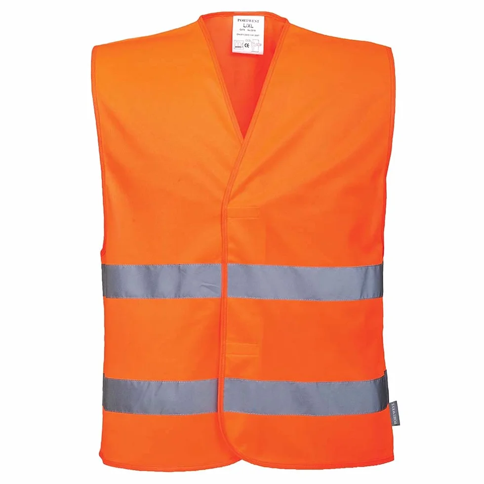 Portwest C474 Ostrzegawcza Poziomymi Kamizelka z Dwoma Tasmami, Regularny, Rozmiar 2XL/3XL, Pomaranczowy
