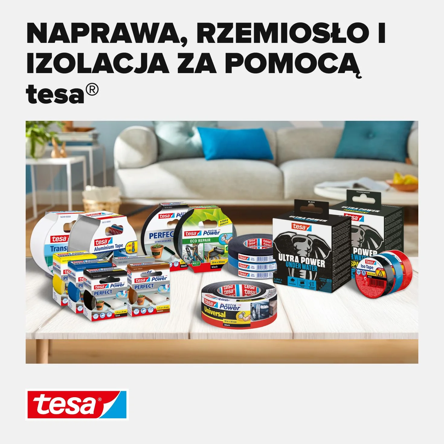 Tesa extra Power Perfect tkaninowa taśma klejąca do majsterkowania – samoprzylepna taśma wzmacniana tkaniną – szeroka gama zastosowań – 2,75 m x 38 mm, czarna