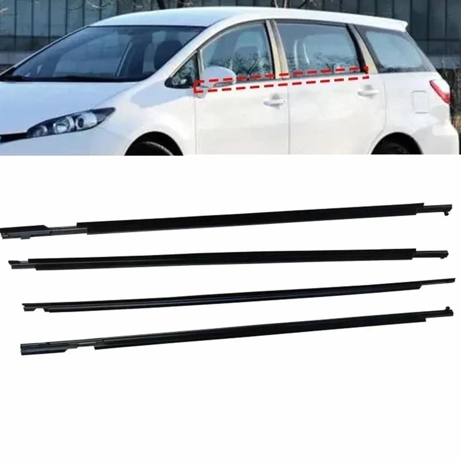 Uszczelka okienna do Toyota Wish (2010-2016) – wodoszczelna uszczelka drzwiowa, uszczelka ciśnieniowa, listwa ozdobna, taśma uszczelniająca do okien