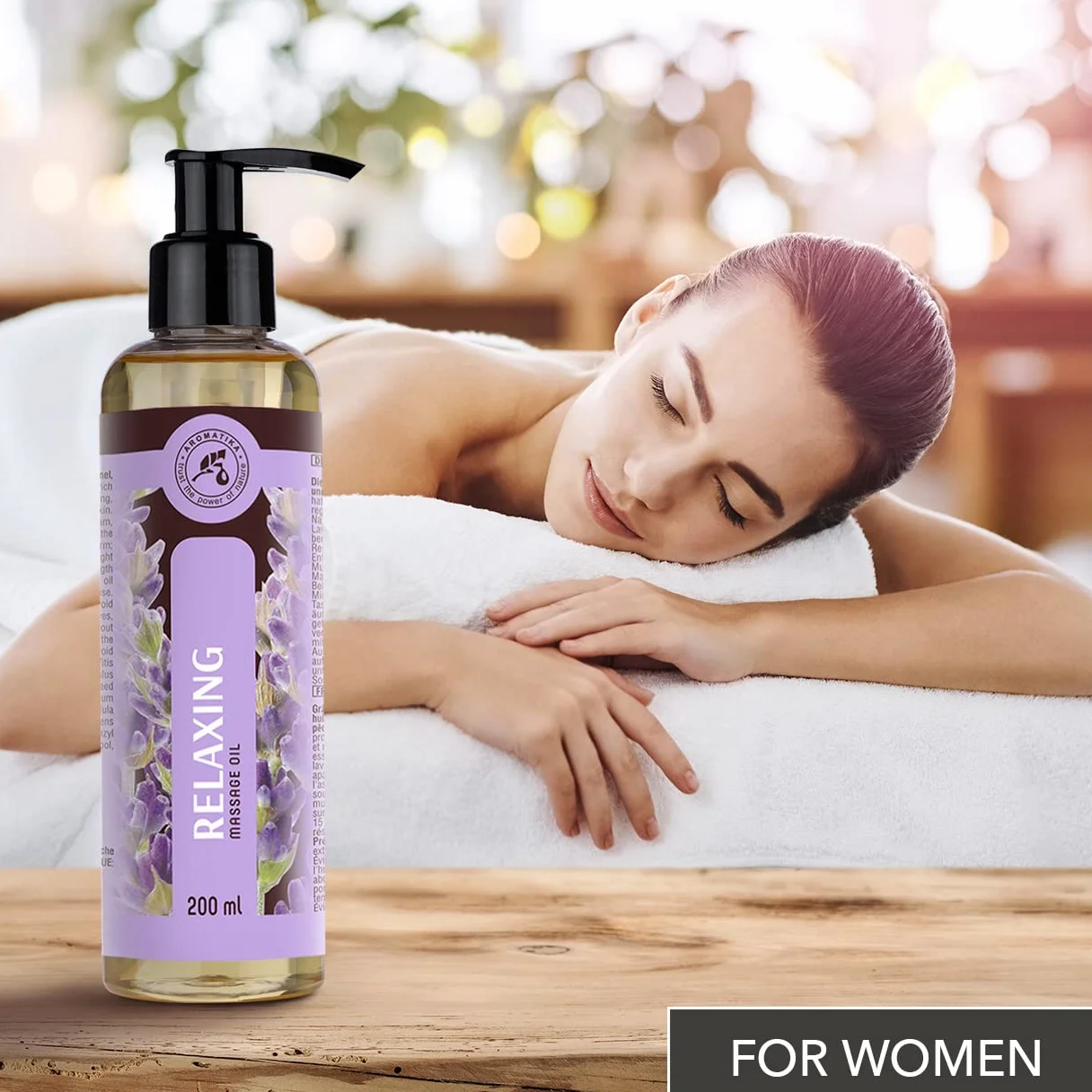 Kojący Olejek do Masażu 200 ml Jojoba Migdał Lawenda Geranium z Pestkami Winogron Spa do Stóp