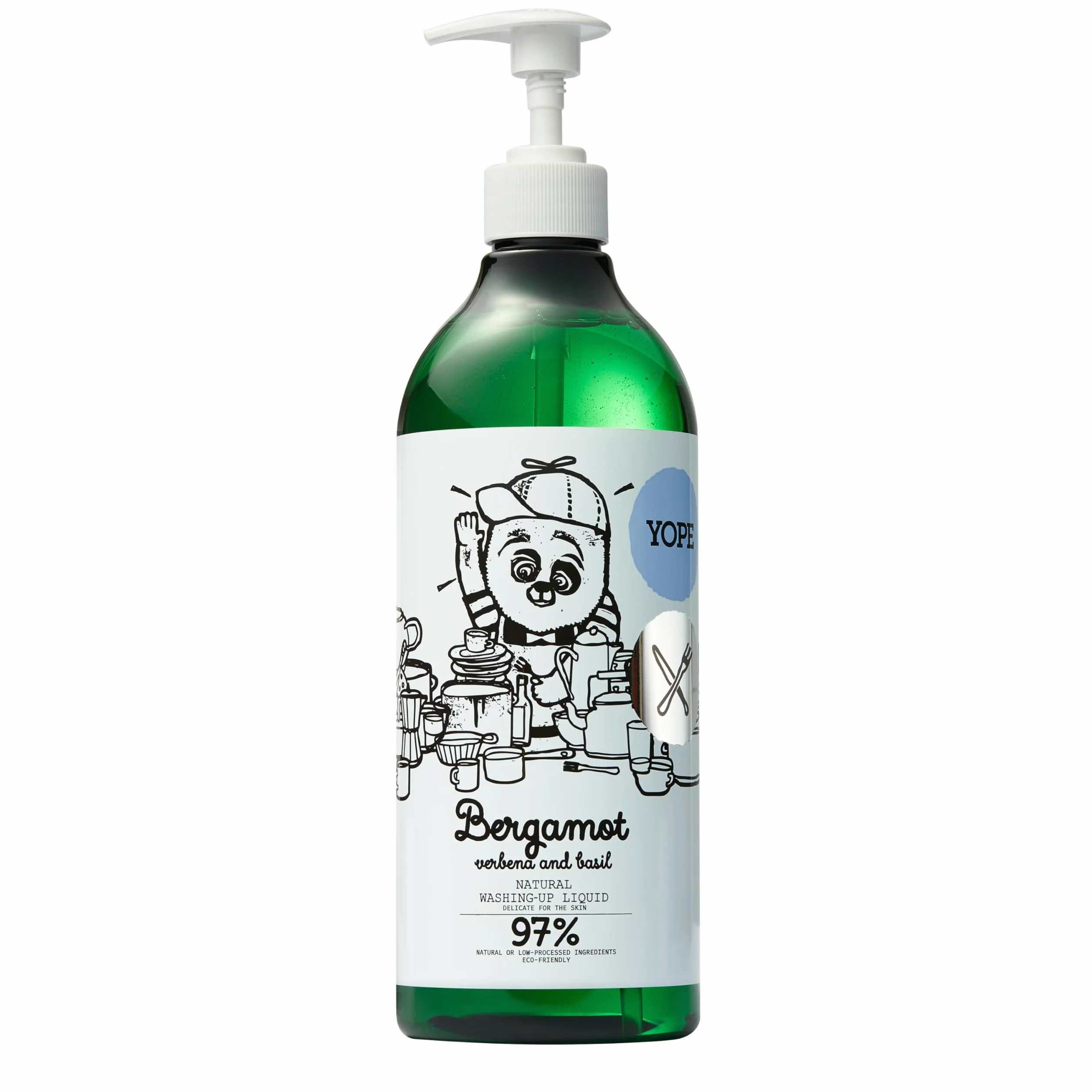 Yope Płyn do mycia naczyń bergamotka, werbena, bazylia, 750 ml