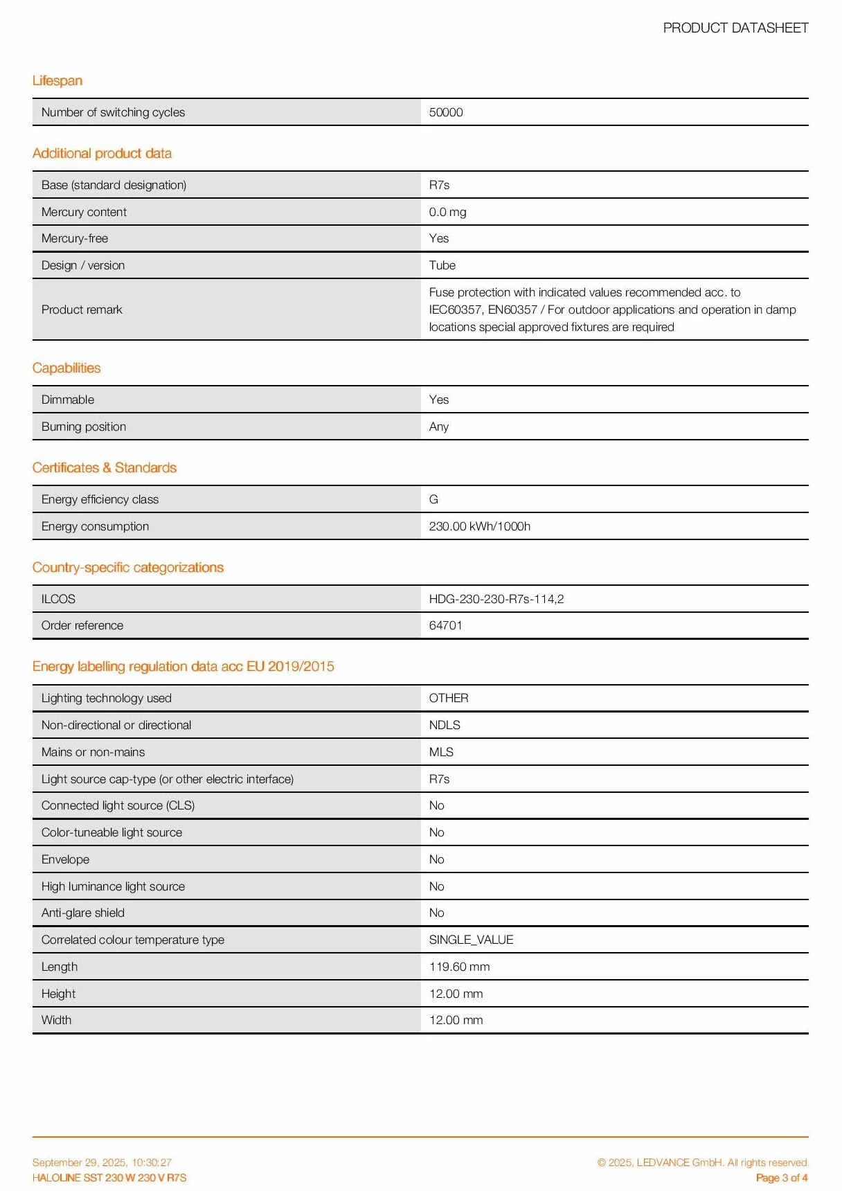Osram Haloline 64690 zestaw 5 żarówek halogenowych 80 W 230 V R7s długość 74,9 mm | wcześniej 100 W | 1385 lumenów | 2950 K ciepła biel