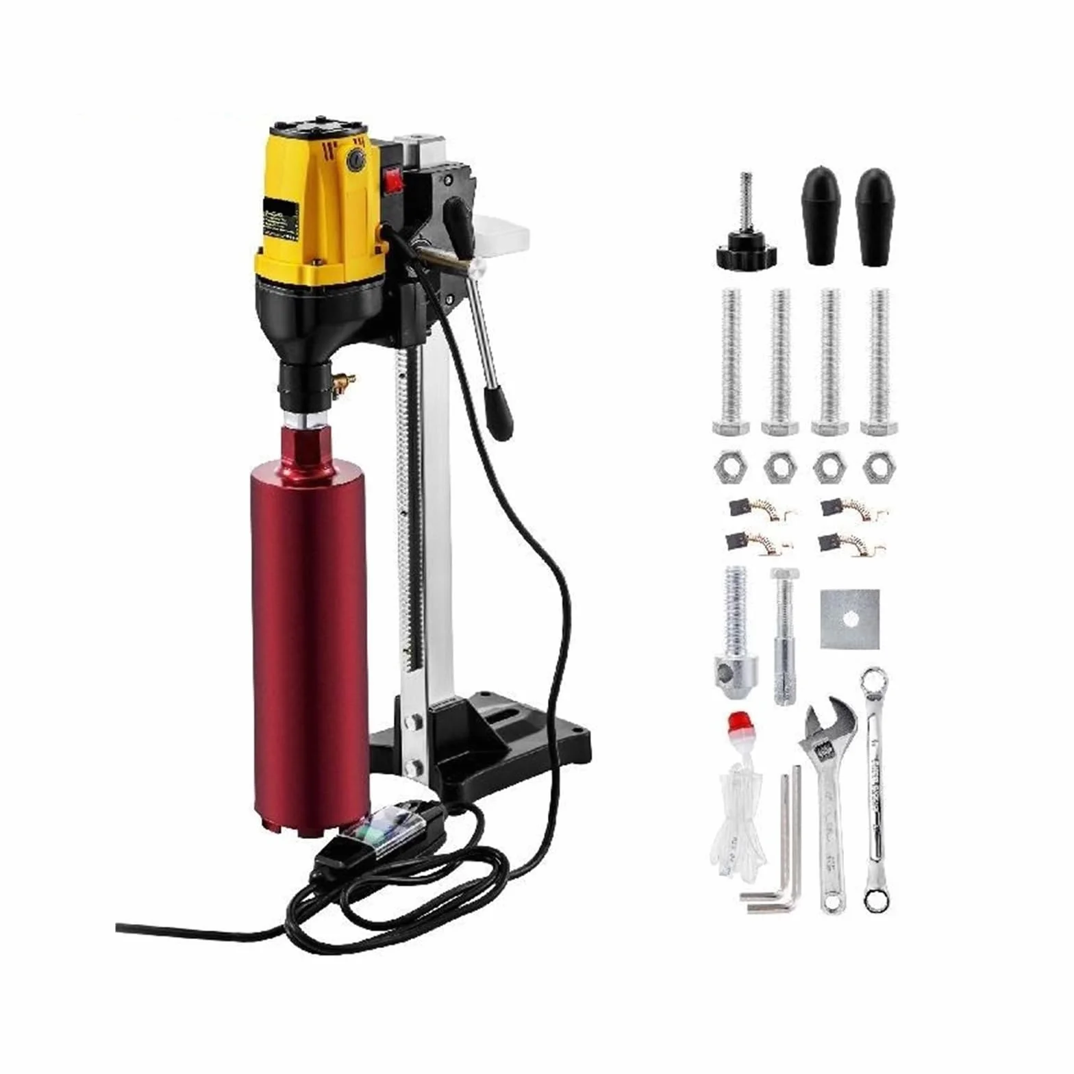 2180W diamentowa wiertnica rdzeniowa 160mm 180mm wiertła ręczna/stojak przemysłowa mokra elektryczna wiertarka do betonu Stabilna Paca(160mm)