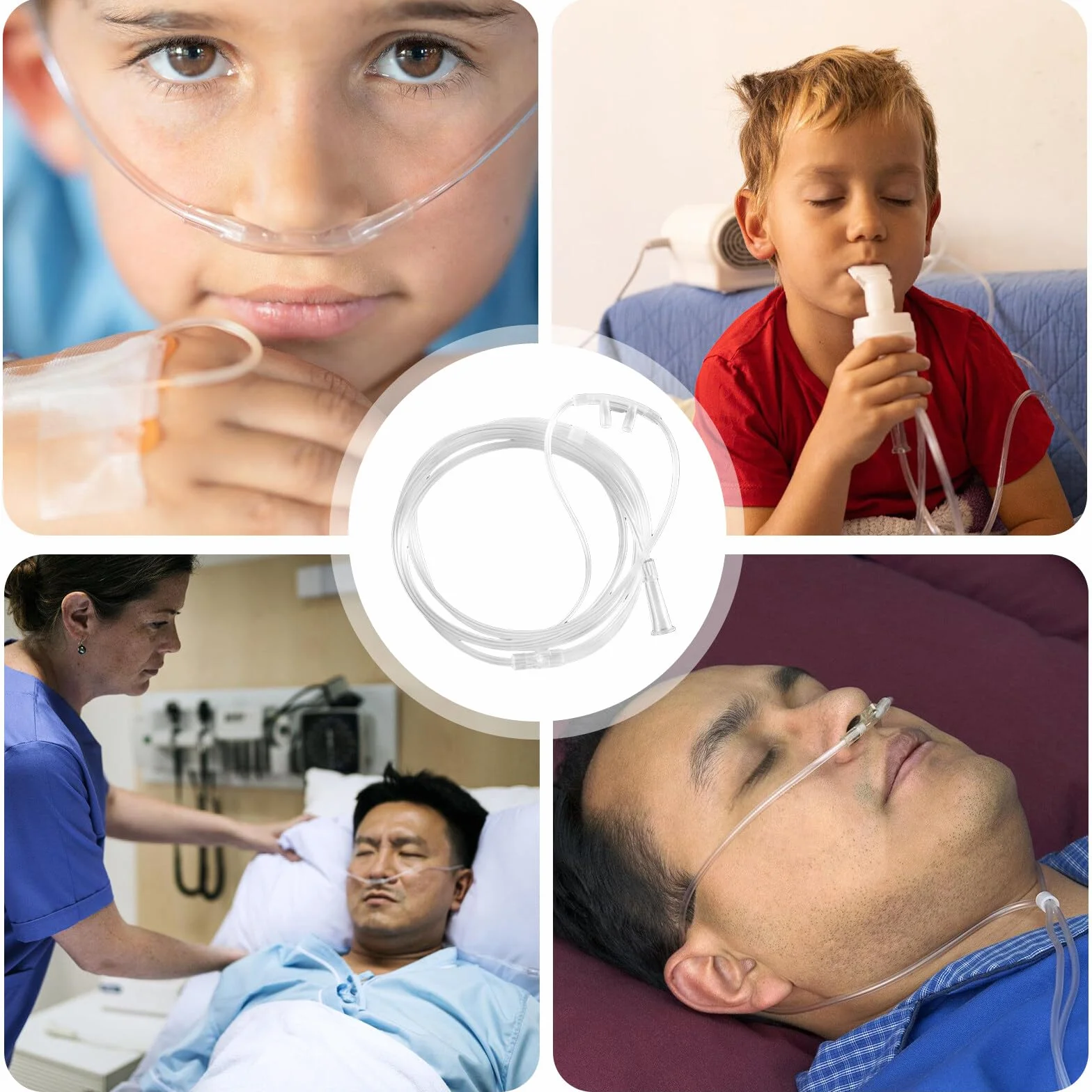 10 sztuk okularów do nosa do tlenu: 2 m okulary tlenowe, okulary do nosa, rurka tlenowa z silikonu, okulary tlenowe do aparatów tlenowych, terapii oddechowej, urządzeń inhalacyjnych