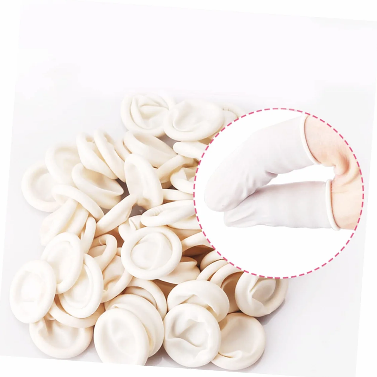 KOMBIUDA 830 Sztuk Anti Static Jednorazowe Zdobienia Paznokci Paluszki Lateksowe Palce Pokrywa Ochronna Małe Rękawiczki Protector Narzędzie Do Manicure DIY (500g)