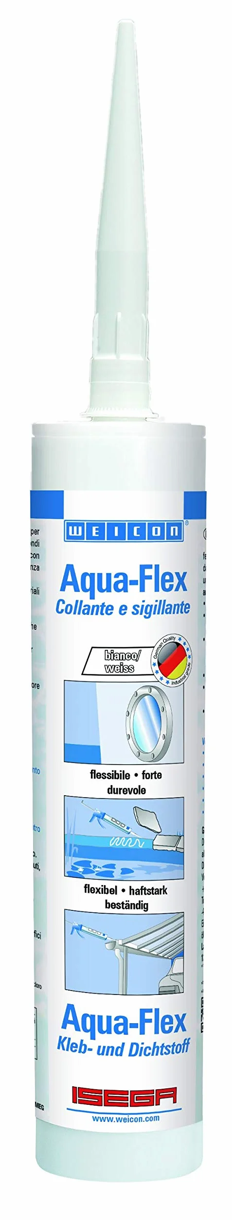 WEICON Aqua-Flex 310 ml elastyczny wodoodporny klej biały do uszczelniania