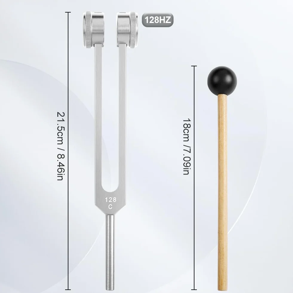 Widelec stroikowy 128 Hz C-128 ze stopu aluminium niemagnetyczny do leczenia czakry