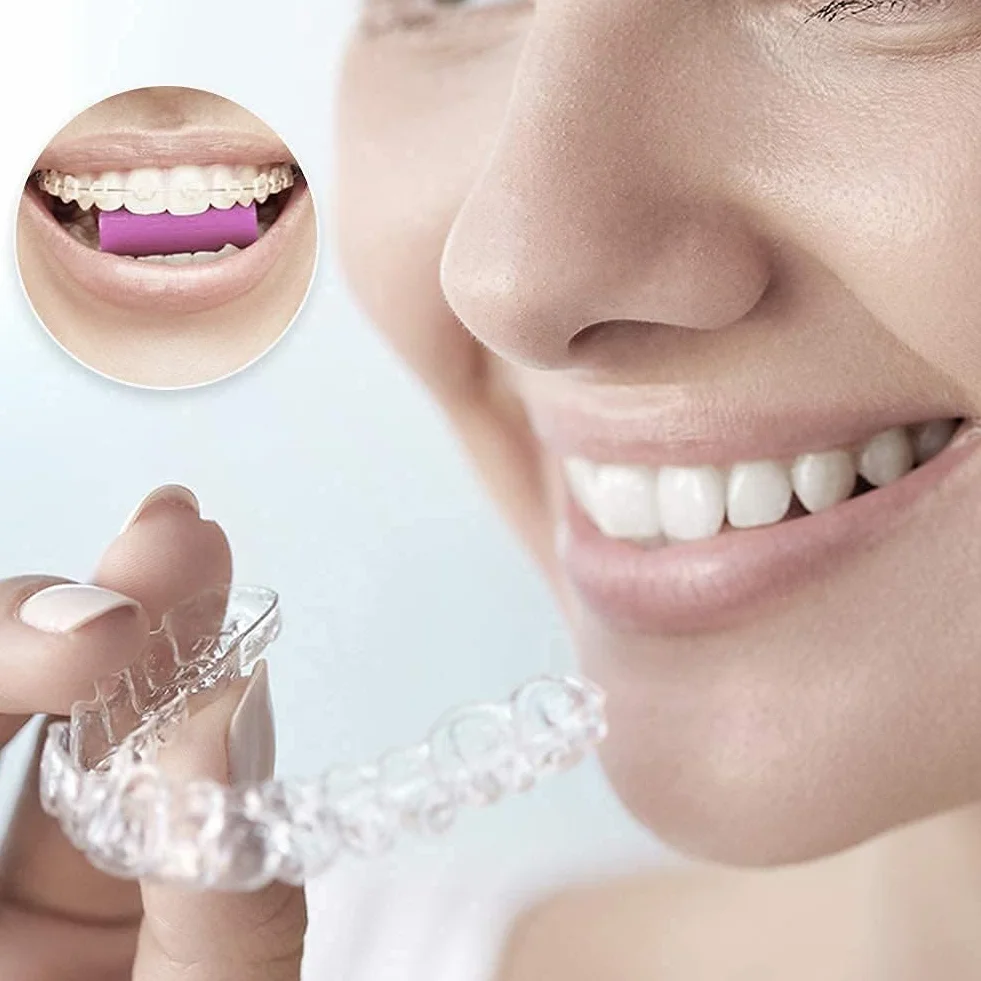 Aligner Chewies do lejek Invisalign, 6 szt. Uciskarki do lejków Aligner, Uciskarki do lejków do aparatów ortodontycznych