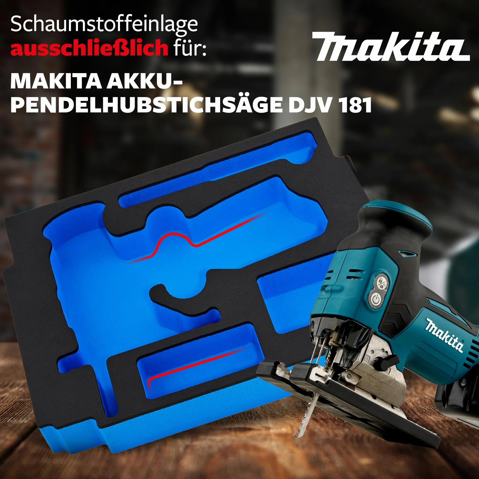 Makita Aptex Schaumeinlage für DJV 181 Akku-Pendelhubstichsäge MakPac Gr. 2-3