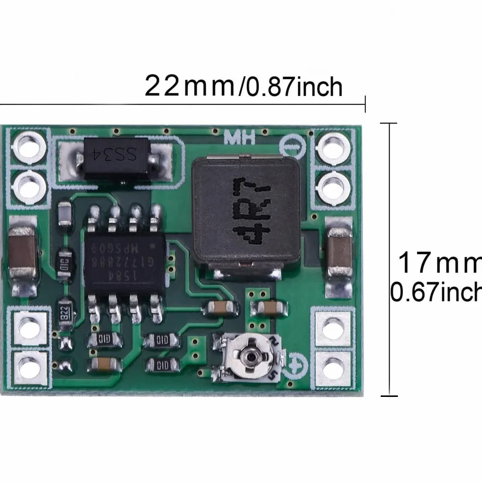 Greluma 6 sztuk MP1584EN Regulowany konwerter obniżania obniżenia DC-DC 4,5-28 V na 0,8-20 V, moduł regulatora napięcia zasilania 24 V do 12 V, 9 V, 5 V, 3 V