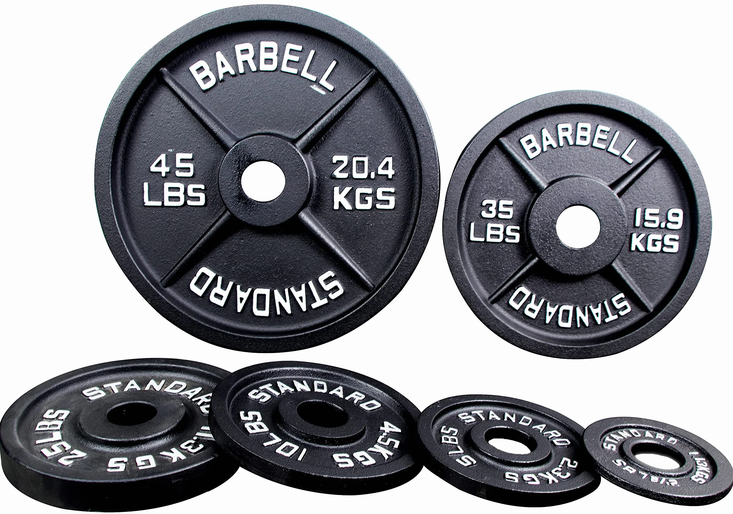 Sporzon! Żeliwna płyta obciążająca do treningu siłowego, podnoszenia ciężarów i crossfitu, pojedyncza, czarna