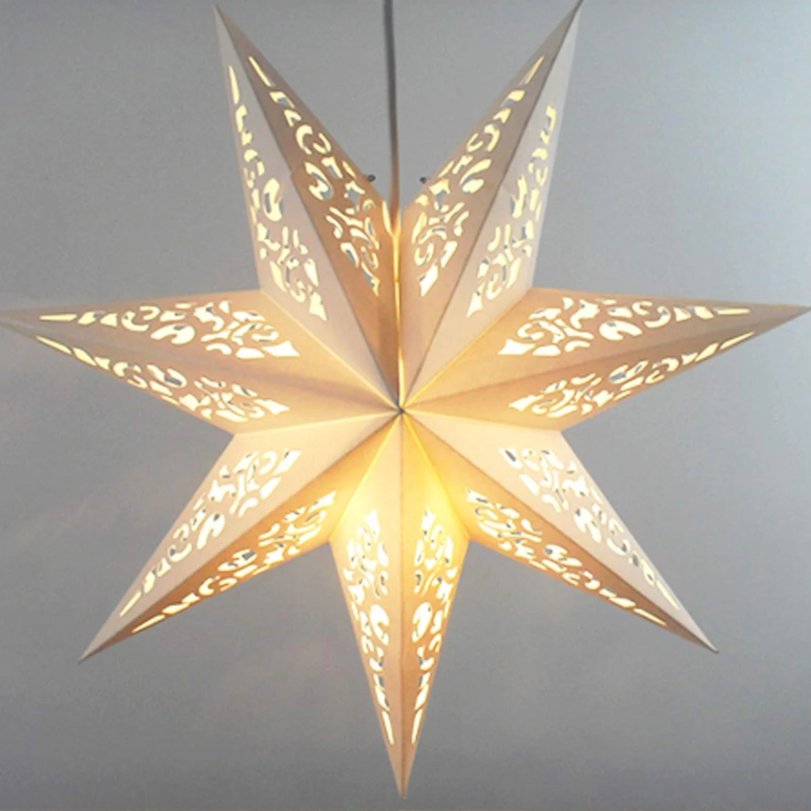 CLISPEED Papierowa latarnia z motywem gwiazd, 45 cm, wisząca, na Boże Narodzenie, papierowa gwiazda 3D, wisząca dekoracja, papierowe lampiony na wesele, Boże Narodzenie, jako dekoracja