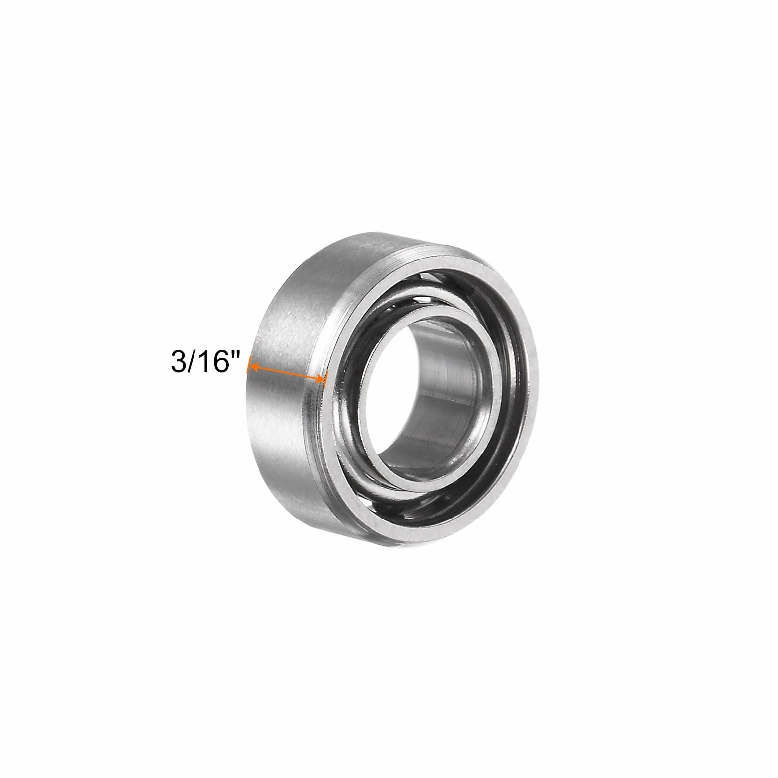 sourcing map R188 łożysko kulkowe zwykłe, 10 sztuk 1/4" x 1/2" x 3/16" otwarta konstrukcja ze stali chromowanej