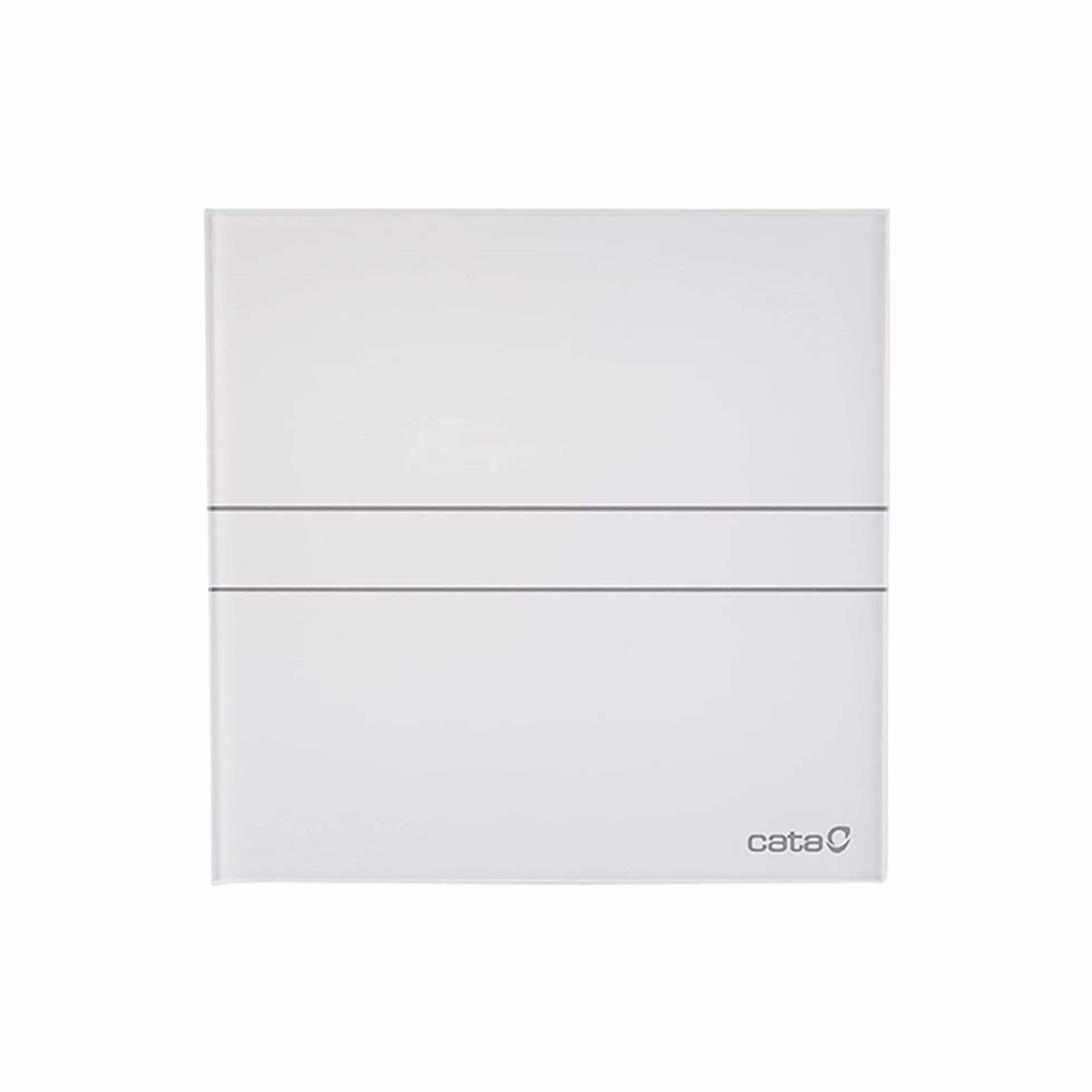 E-120 GTH - wentylator wyciągowy łazienkowy - seria E Glass Hygro - szklany front - timer i czujnik wilgotności - klasa energetyczna B - cichy wentylator wyciągowy - szerokość 17 cm - Cata