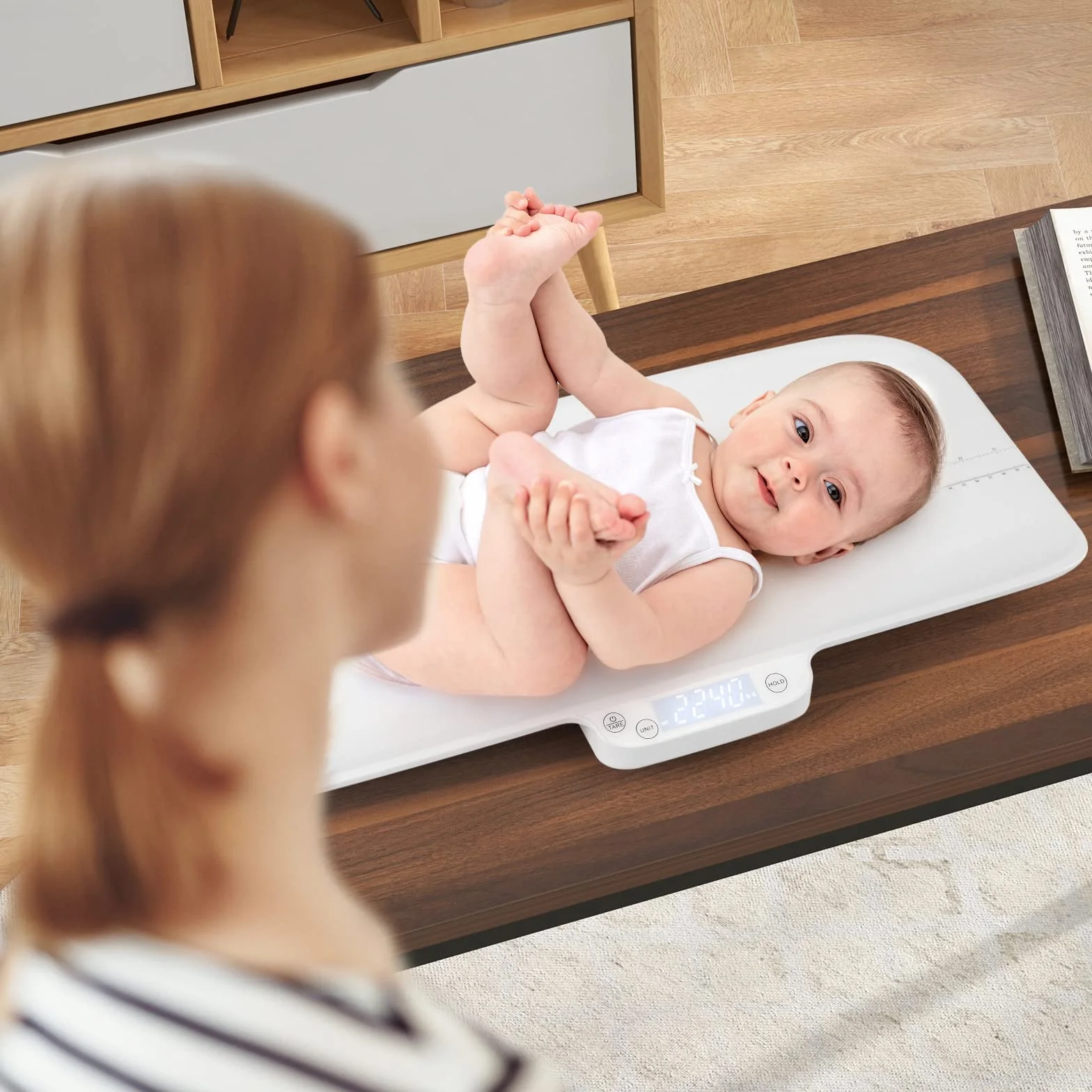 COSTWAY Cyfrowa Waga Dziecięca Bluetooth 30 kg 4 Tryby Pomiaru Funkcja Tary
