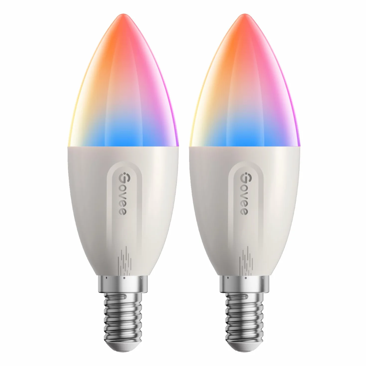 Govee E14 Inteligentna żarówka RGBWW, inteligentna żarówka współpracująca z Matter, Alexą i Asystentem Google, 450 lm, 4,8 W, 16 milionów kolorów DIY, 54 sceny, 2 sztuki