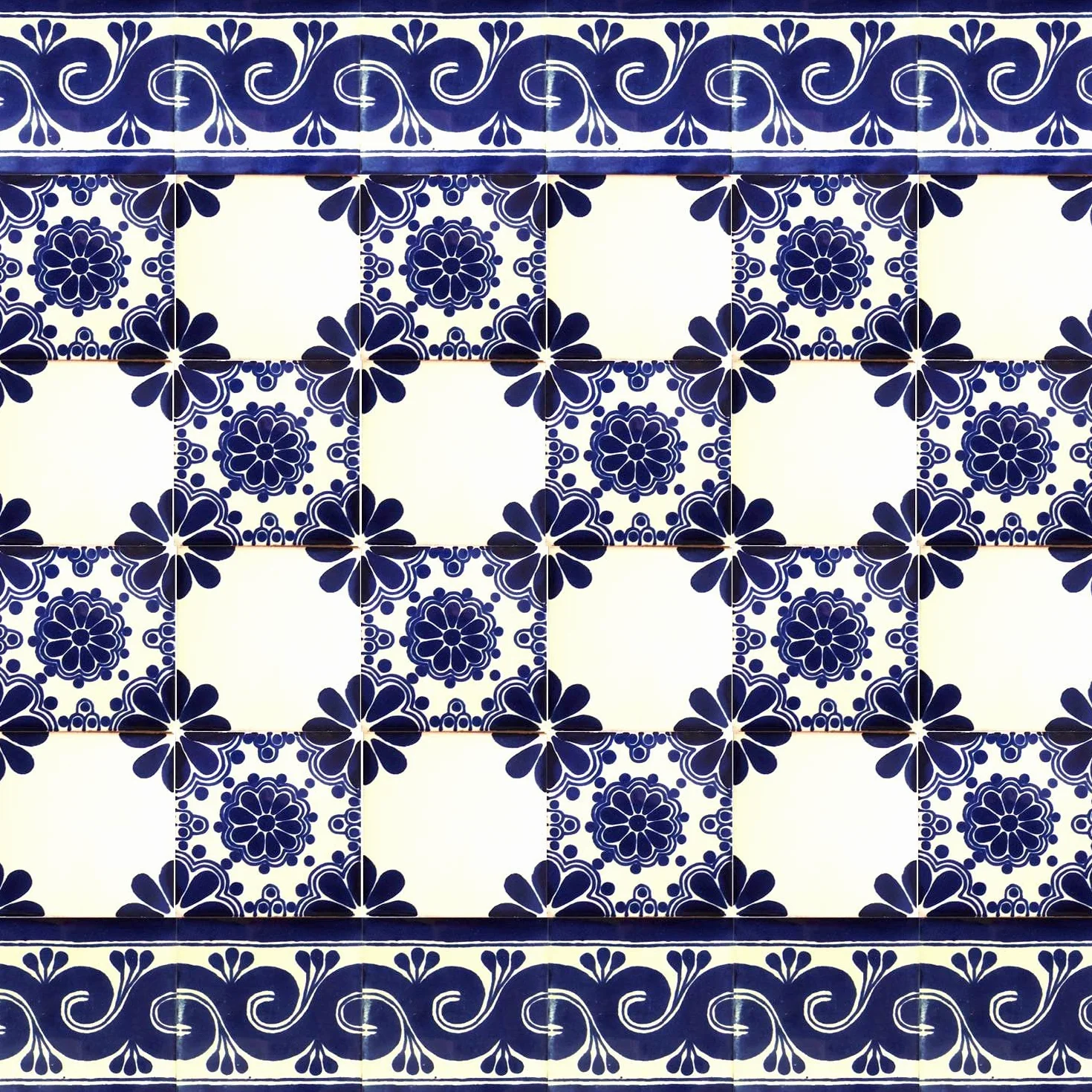 Meksykańskie płytki ceramiczne, Mirta by Cerames - 30 dekoracyjnych meksykańskich płytek mozaikowych do łazienki, kuchni, prysznica, schodów, salonu, kuchni, meksykańskich płytek, 10,5 x 10,5 cm