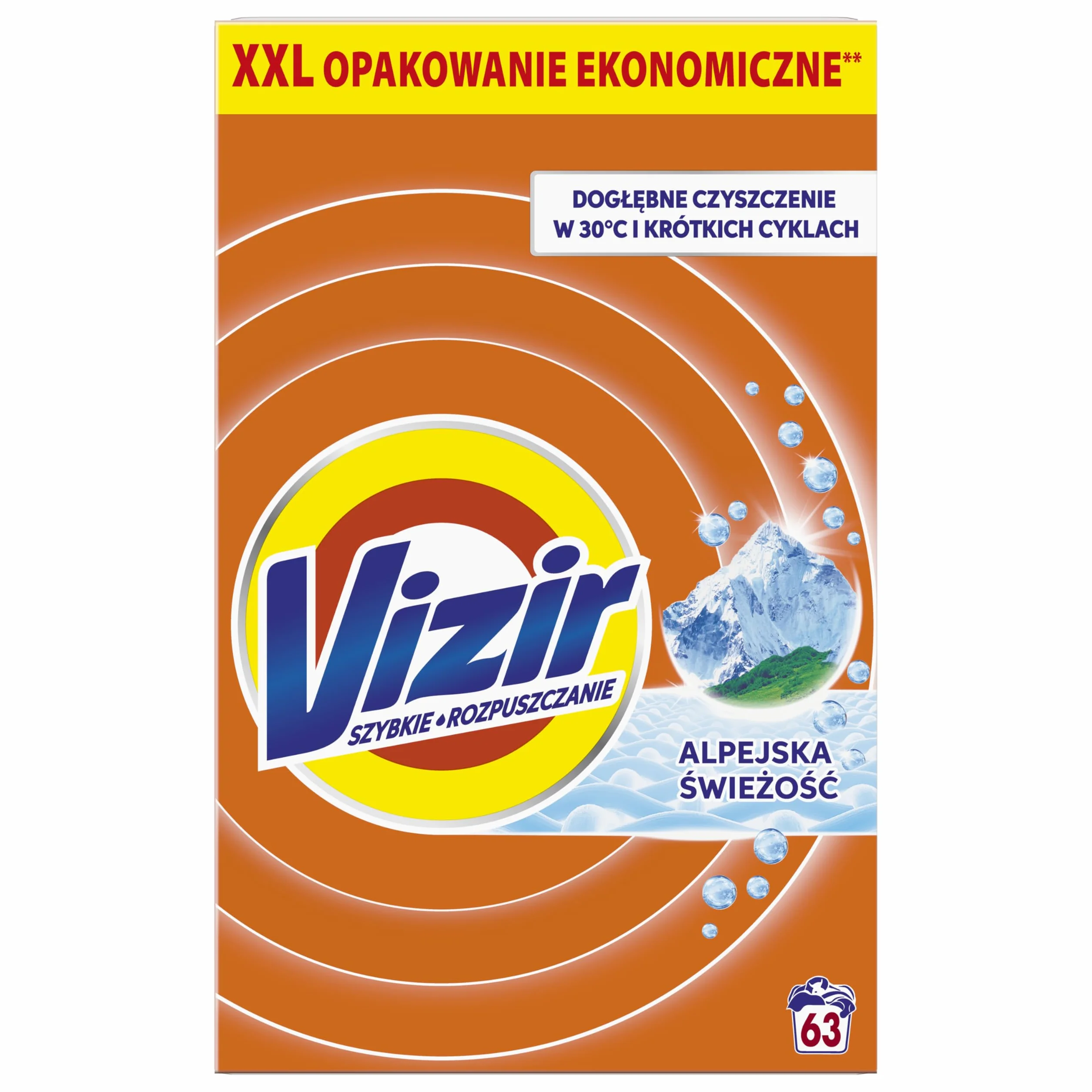 Vizir Proszek Do Prania, Alpine Fresh, 3.465 kg, 63 Prań