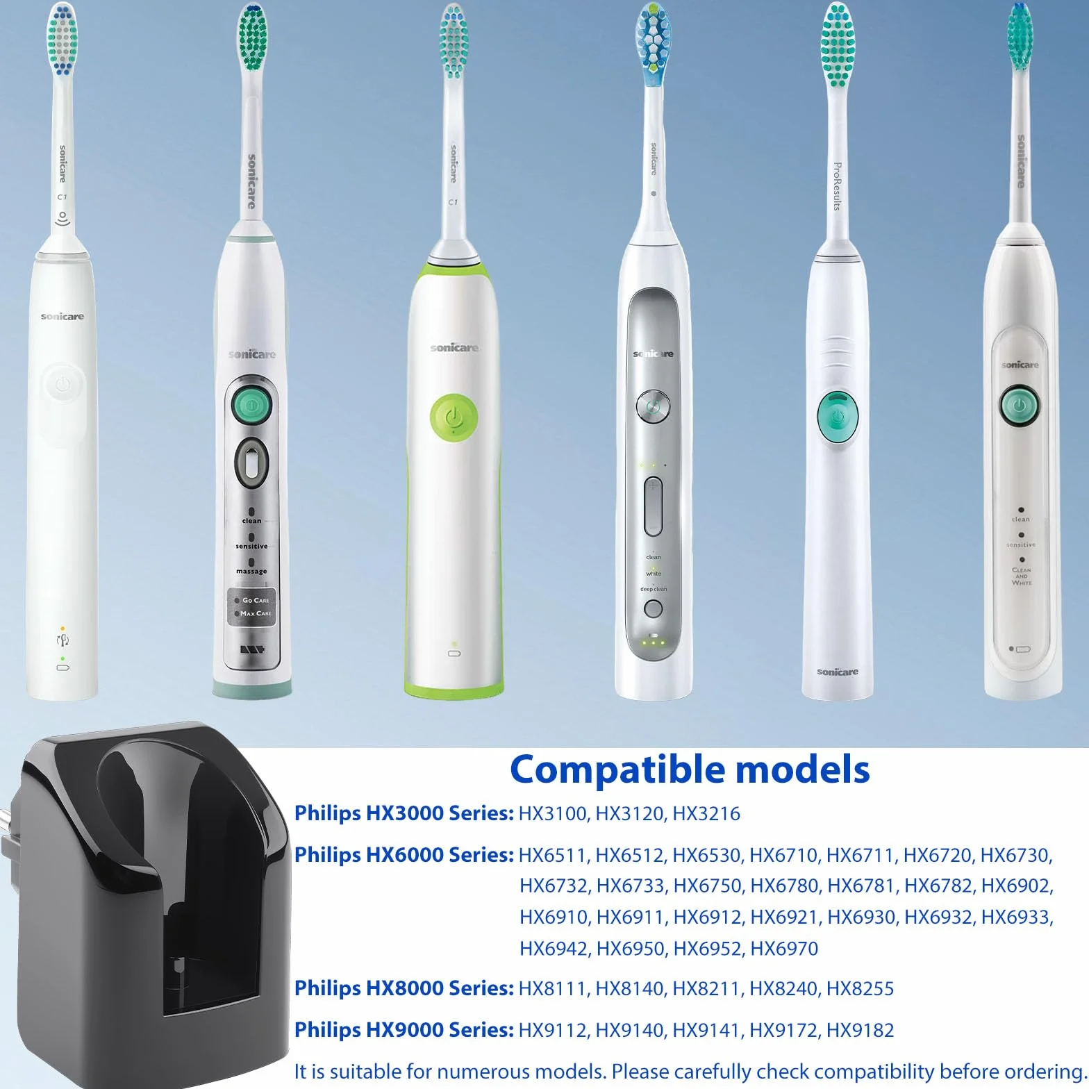 ładowarka ścienna do szczoteczki Philips Sonicare czarna